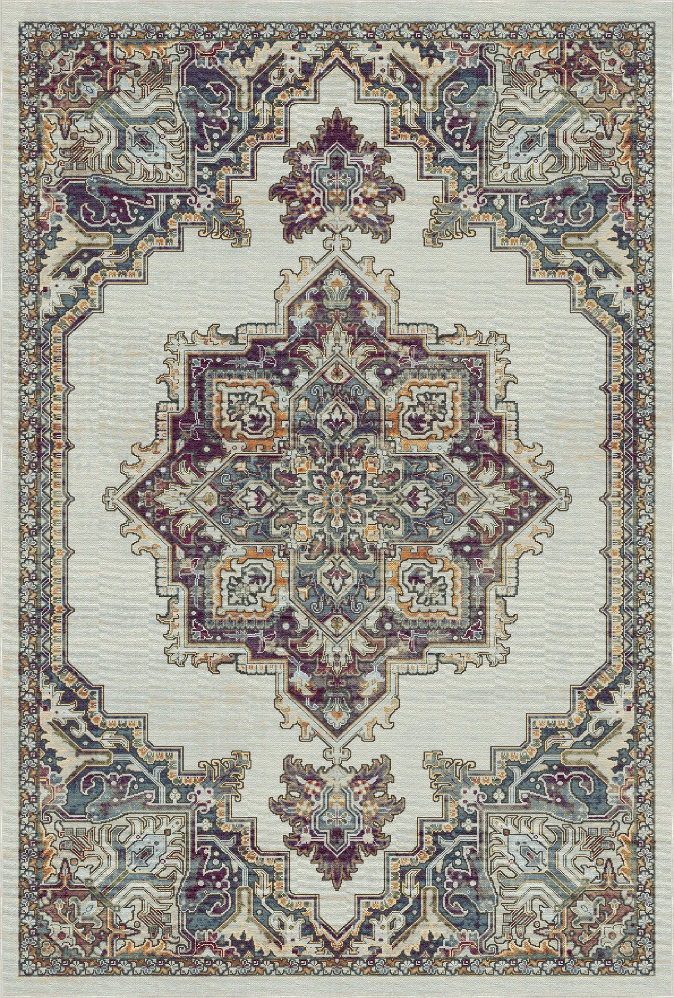 Petra Alabaster Traditional Sunburst Rug