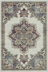 Petra Alabaster Traditional Sunburst Rug Ivory