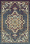 Petra Midnight Traditional Medallion Rug Multi