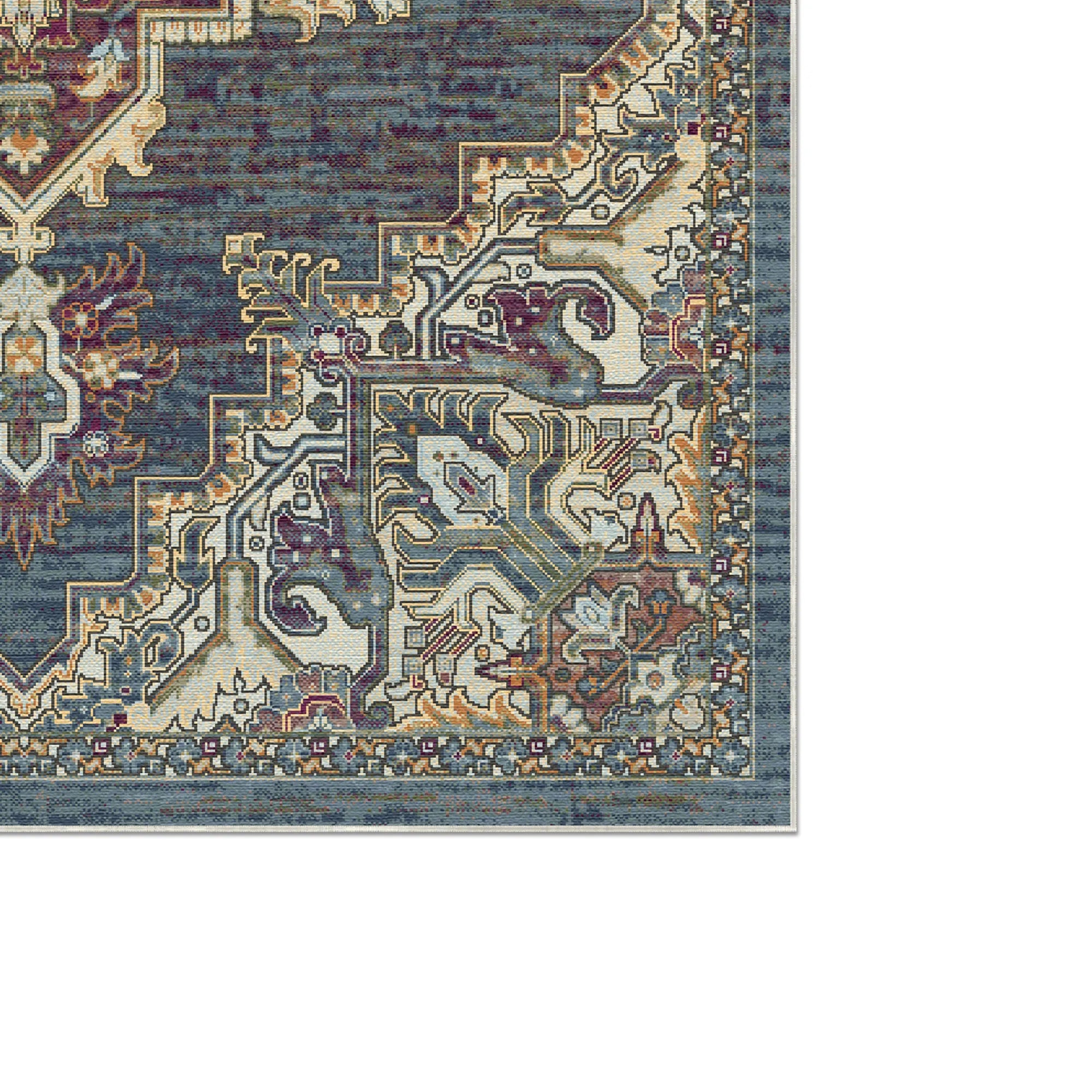 Petra Midnight Traditional Medallion Rug