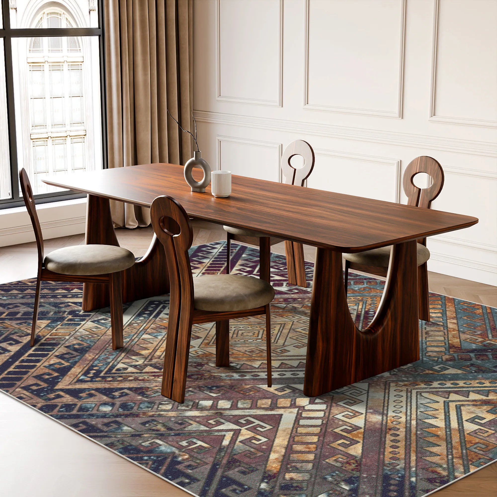 Sahara Prismatic Tribal Geometric Rug