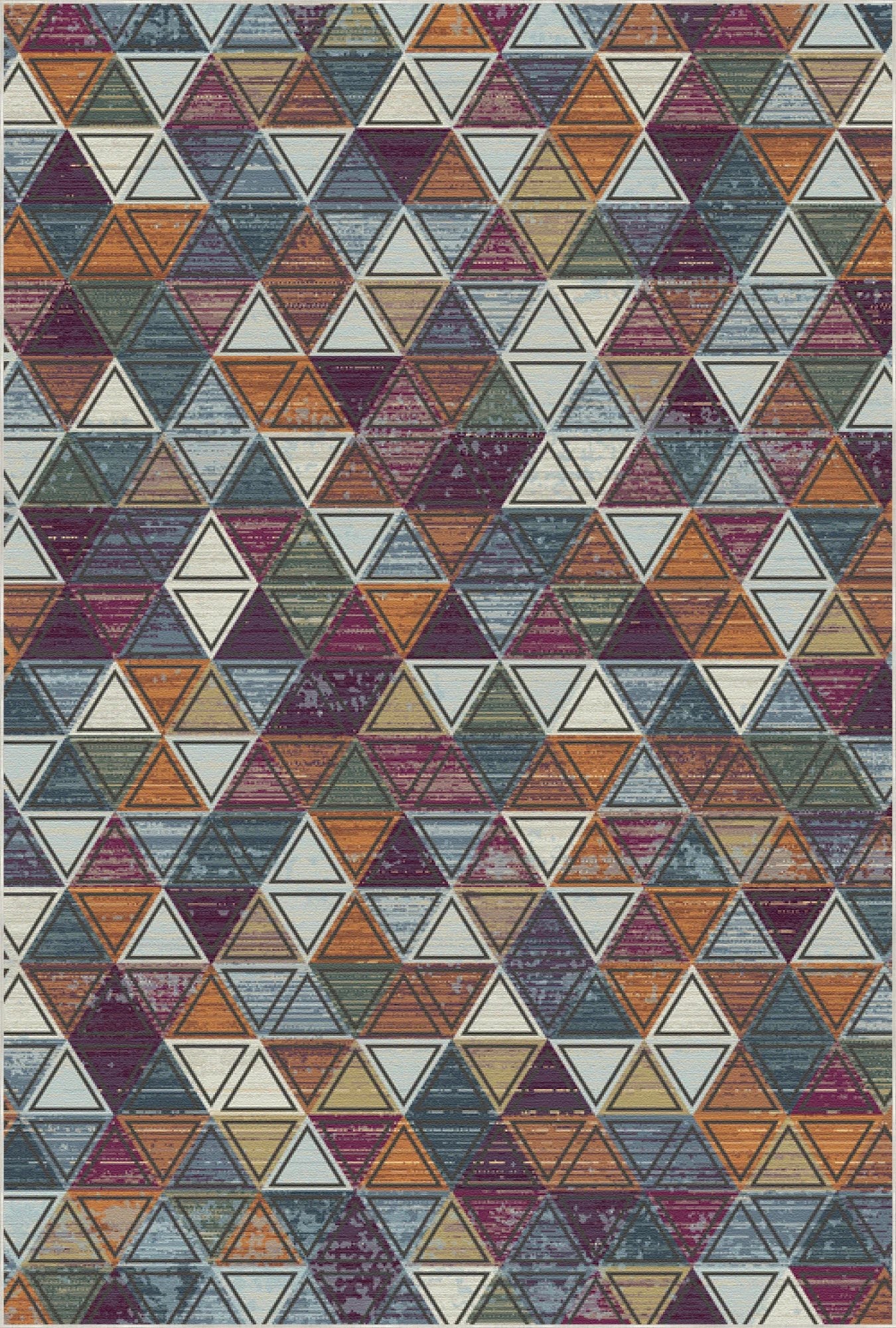 Mosaic Prism Geometric Abstract Rug