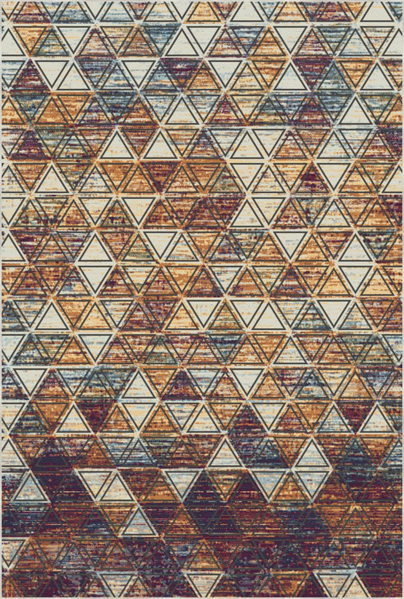 Mosaic Amber Geometric Abstract Rug