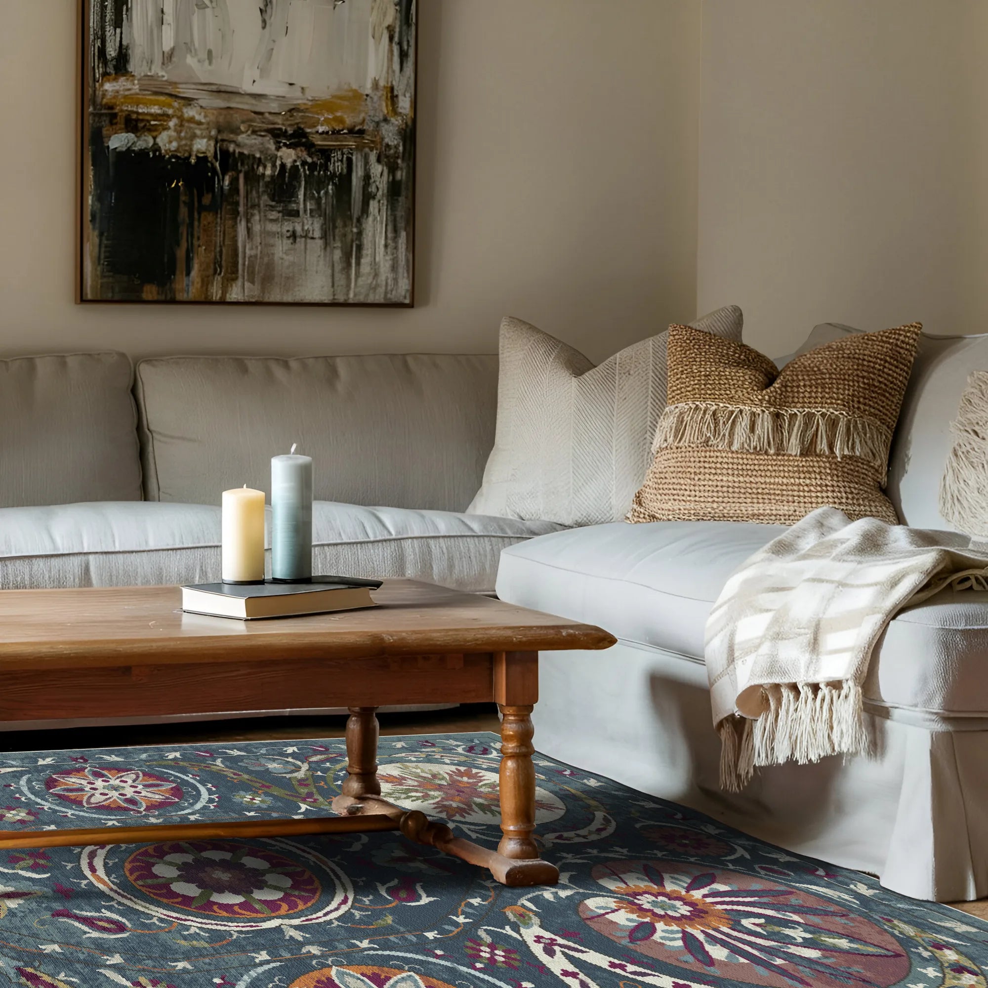 Bukhara Sky Exotic Medallion Rug