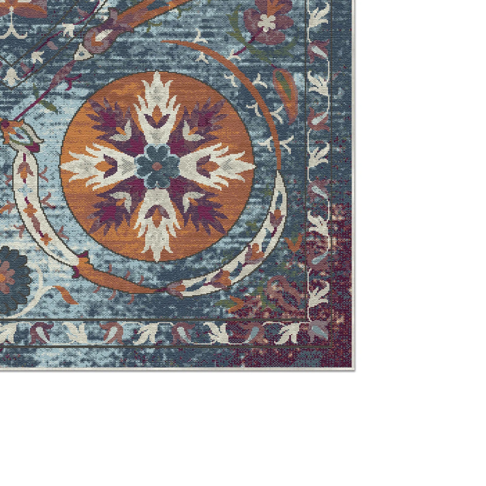 Bukhara Azure Exotic Medallion Rug