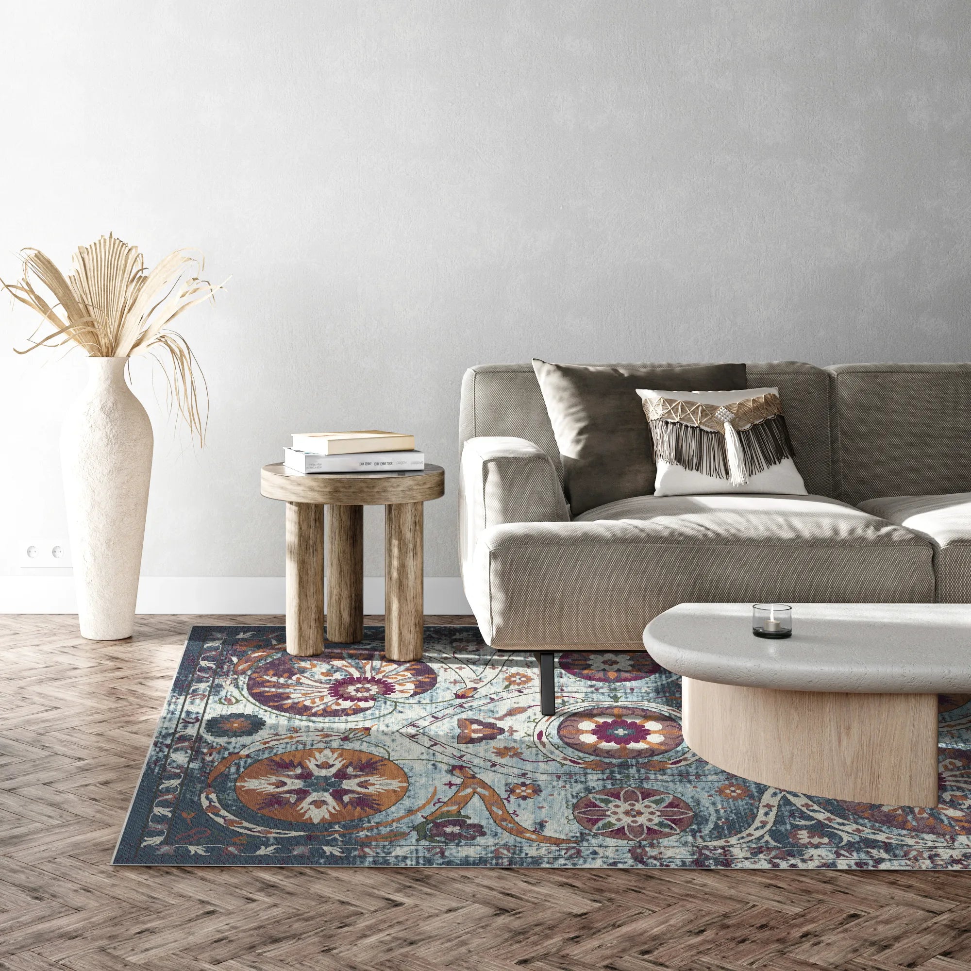 Bukhara Azure Exotic Medallion Rug