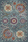Bukhara Twilight Exotic Medallion Rug Blue