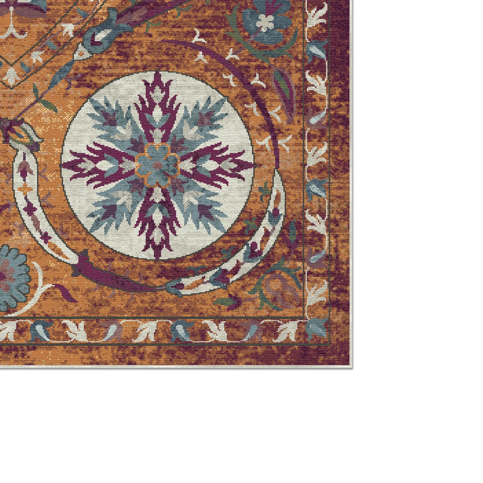 Bukhara Saffron Exotic Medallion Rug