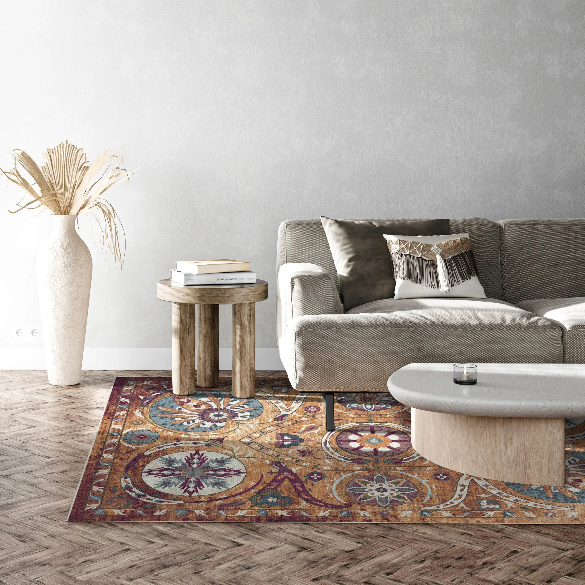 Bukhara Saffron Exotic Medallion Rug