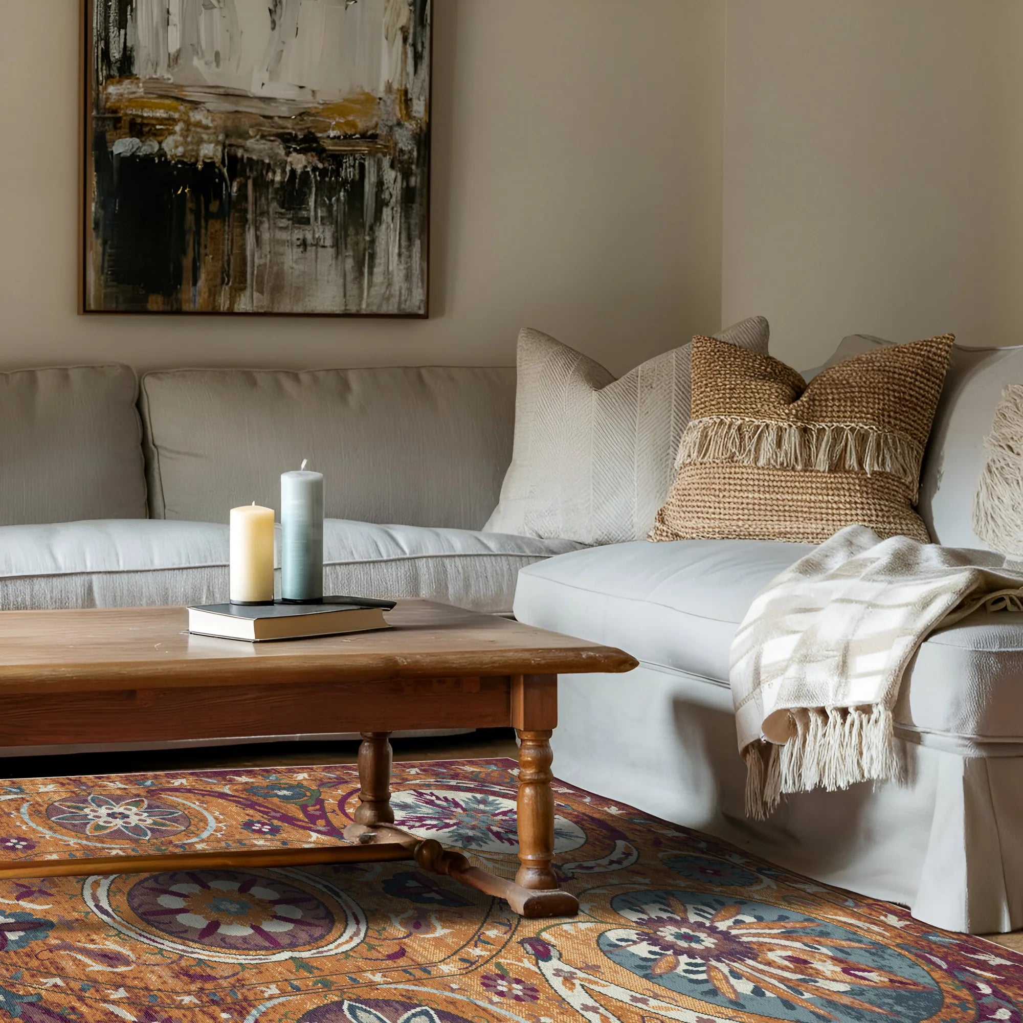 Bukhara Saffron Exotic Medallion Rug