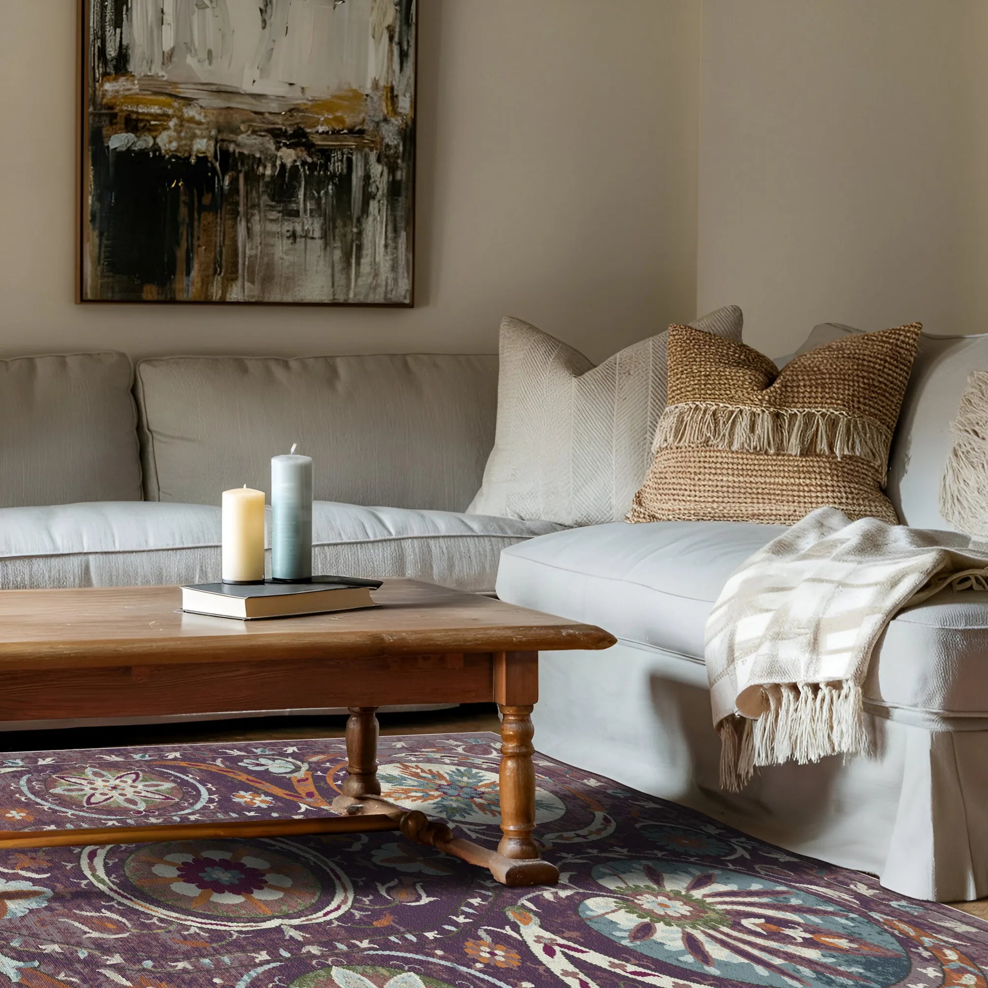 Bukhara Mulberry Exotic Medallion Rug