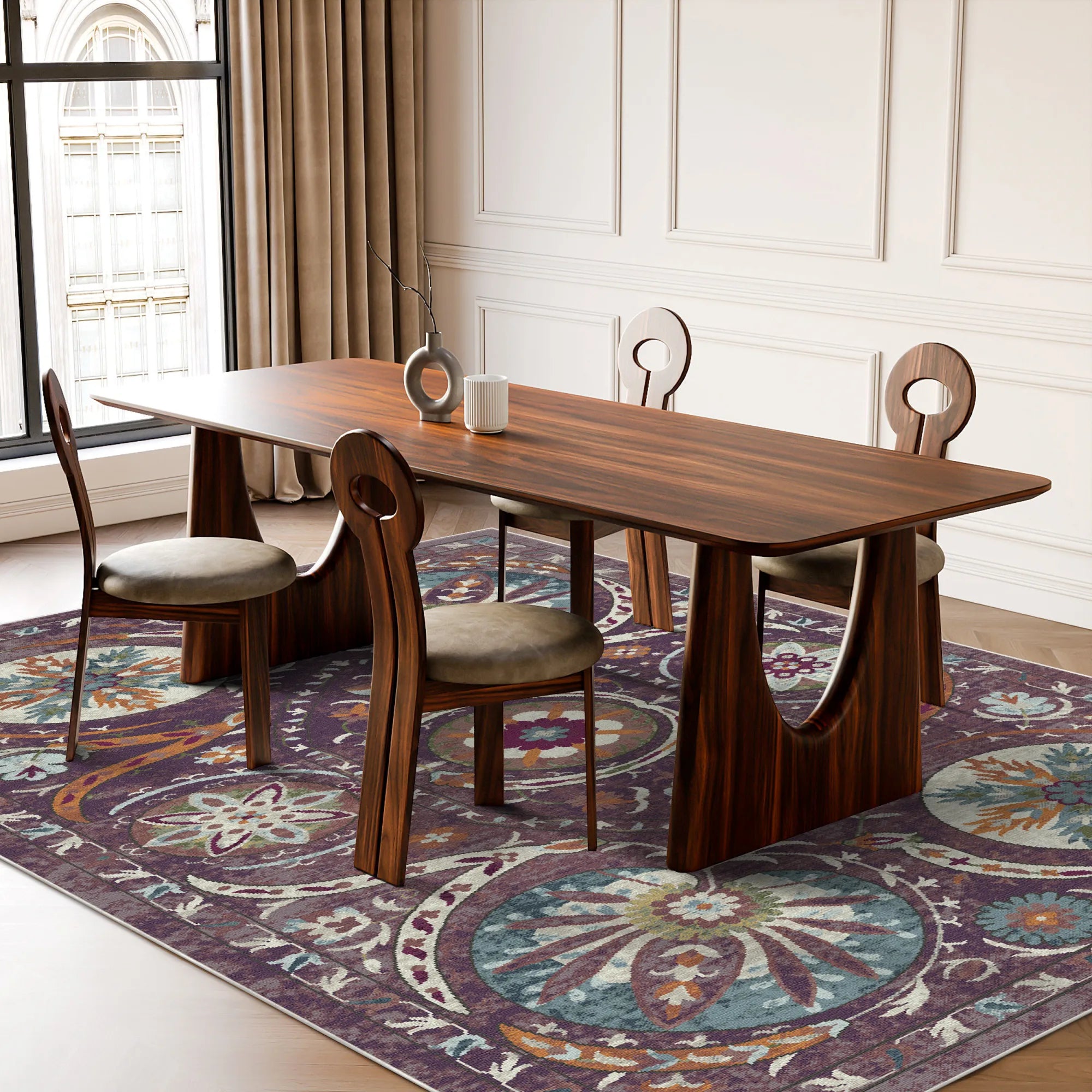 Bukhara Mulberry Exotic Medallion Rug