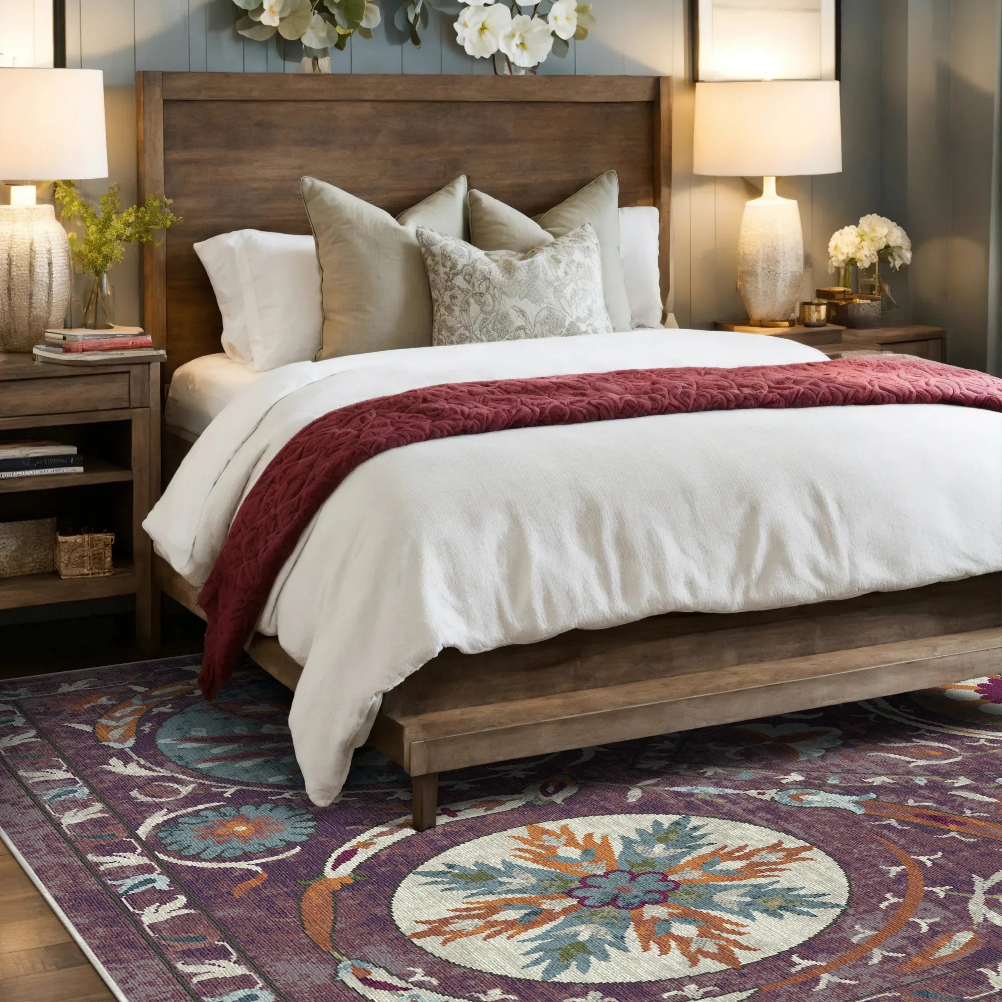 Bukhara Mulberry Exotic Medallion Rug