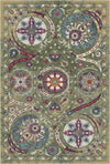 Bukhara Olive Exotic Medallion Rug Olive Green