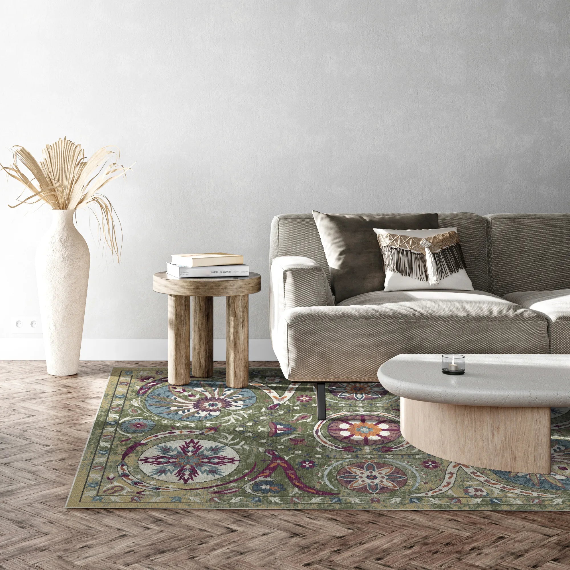 Bukhara Olive Exotic Medallion Rug