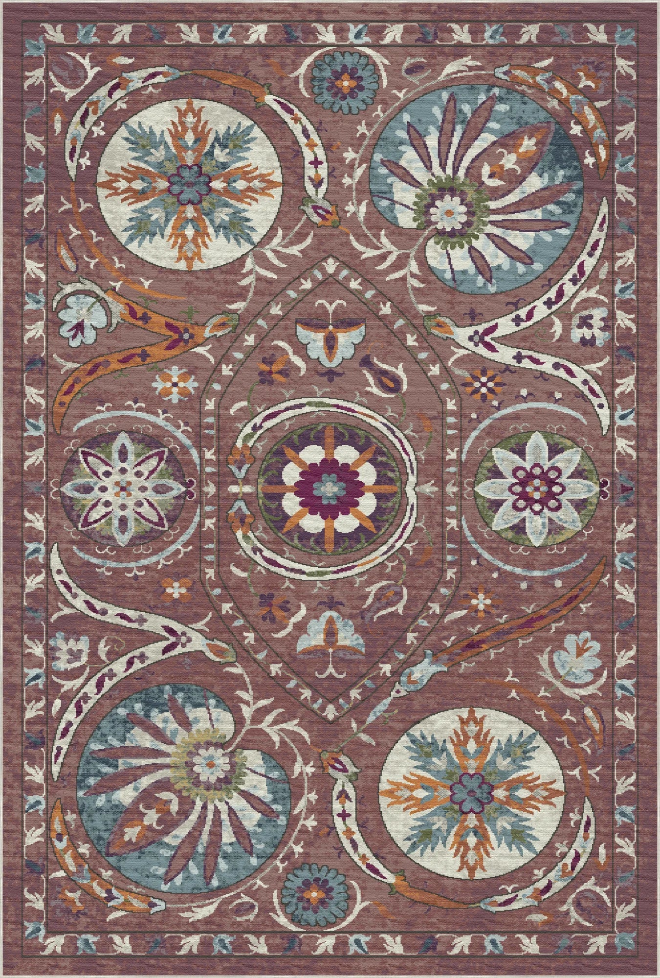 Bukhara Rose Exotic Medallion Rug