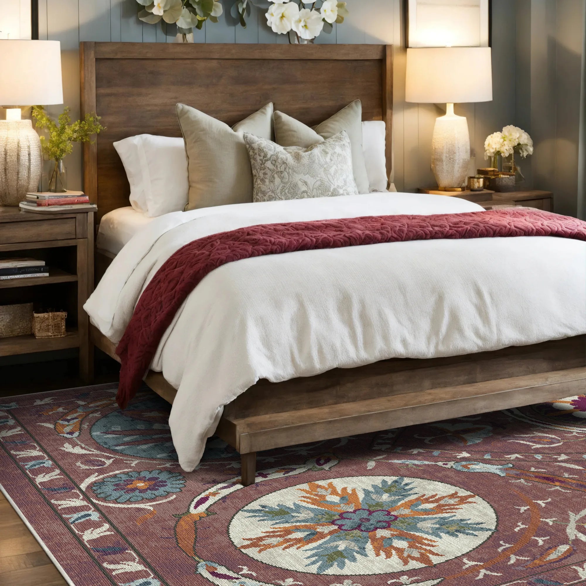 Bukhara Rose Exotic Medallion Rug