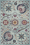 Bukhara Crystal Exotic Medallion Rug Turquoise