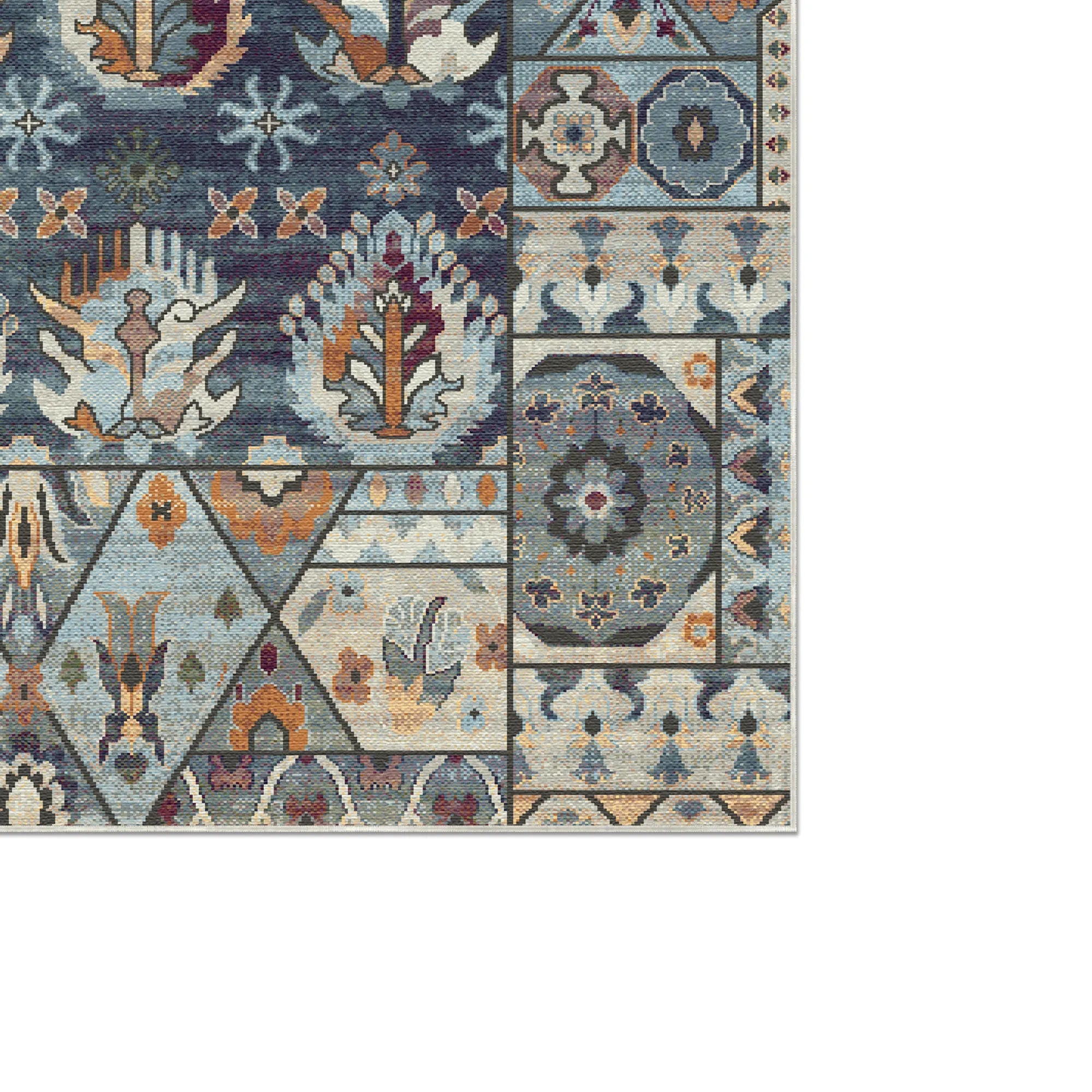 Shirvan Indigo Traditional Geometric Rug