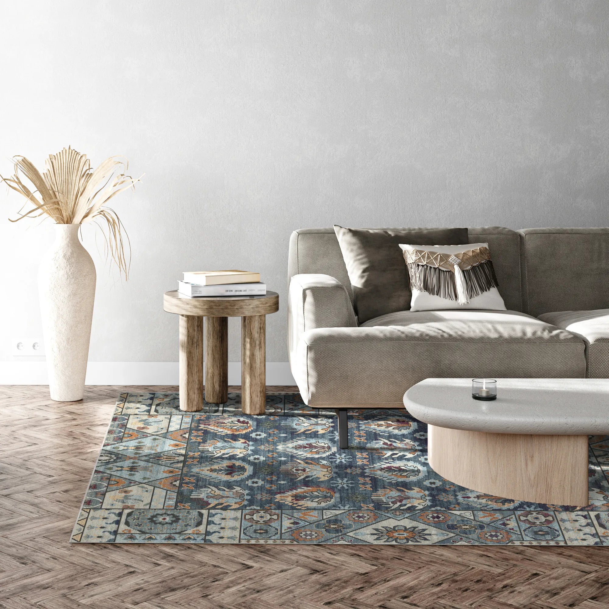 Shirvan Indigo Traditional Geometric Rug