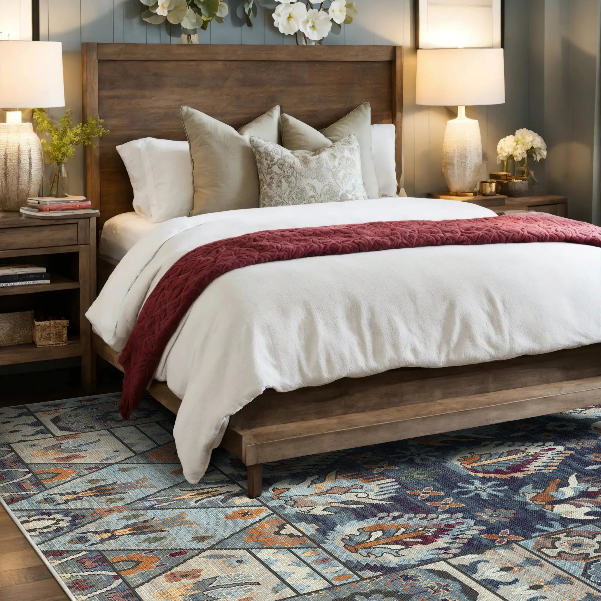 Shirvan Indigo Traditional Geometric Rug