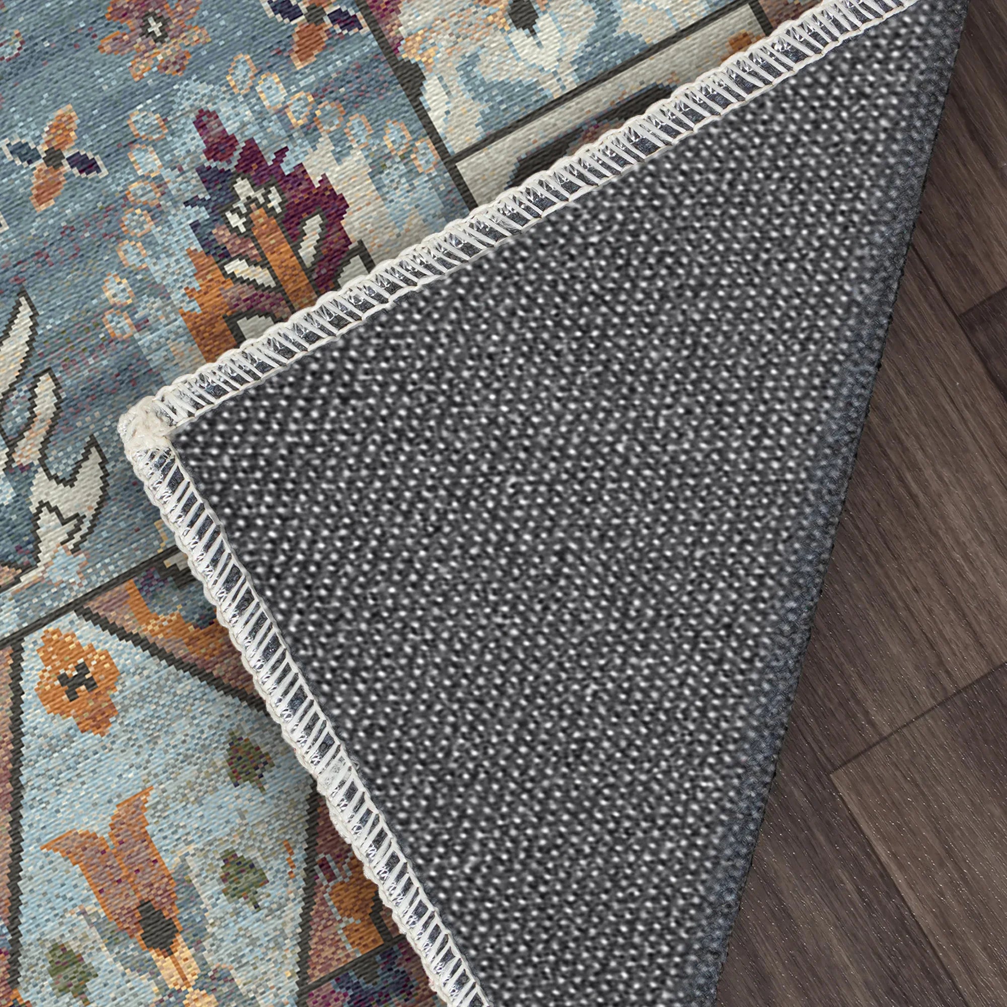 Shirvan Azure Traditional Geometric Rug