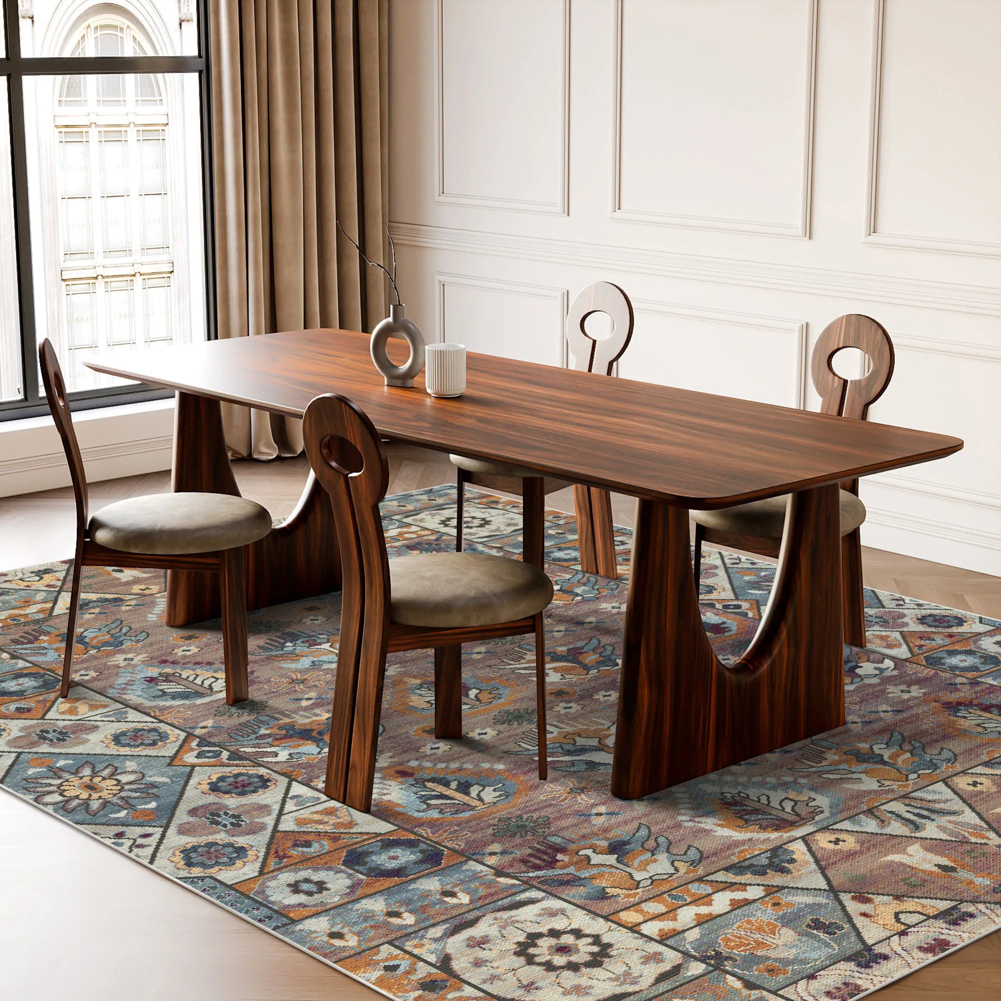 Shirvan Amber Traditional Geometric Rug