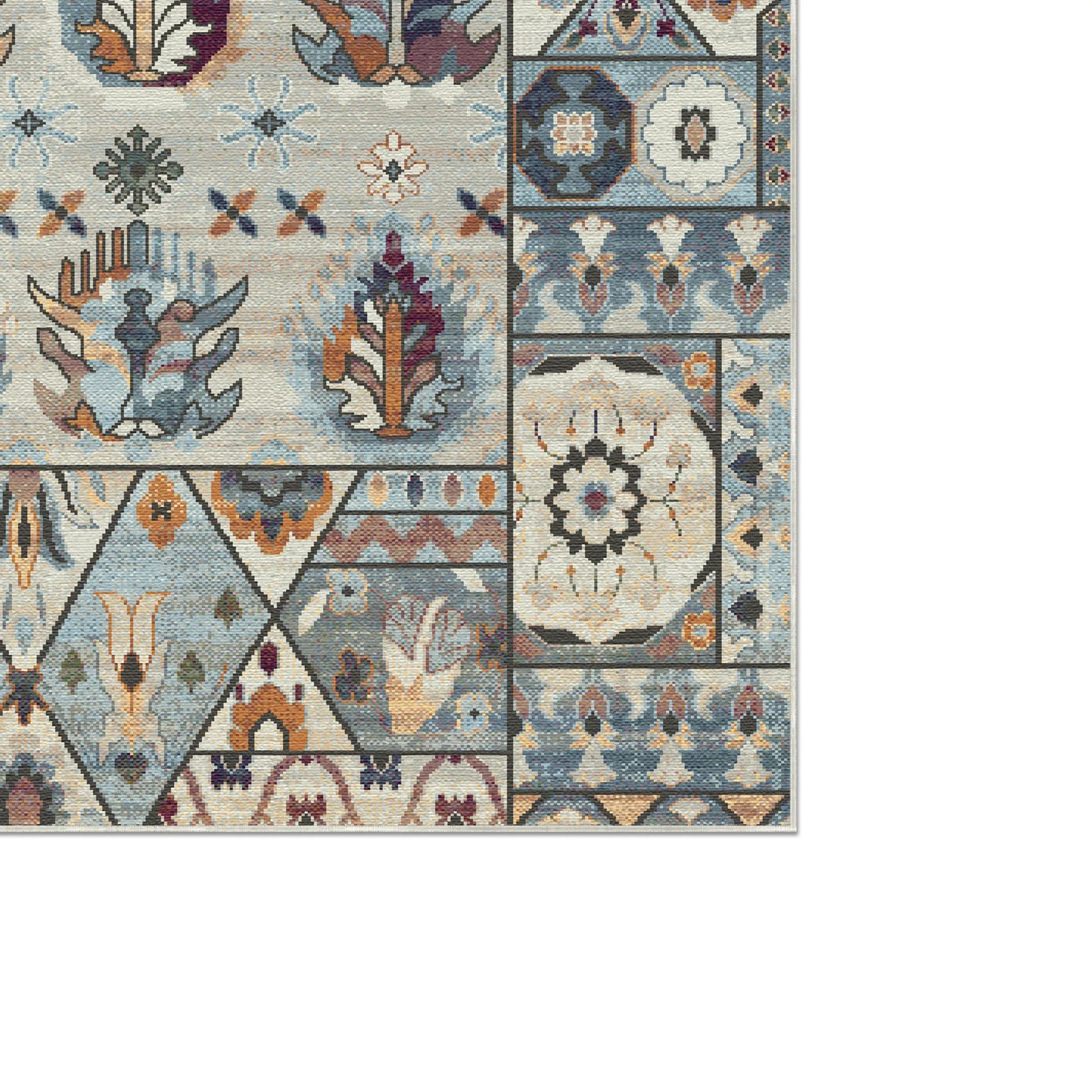 Shirvan Bone Traditional Geometric Rug