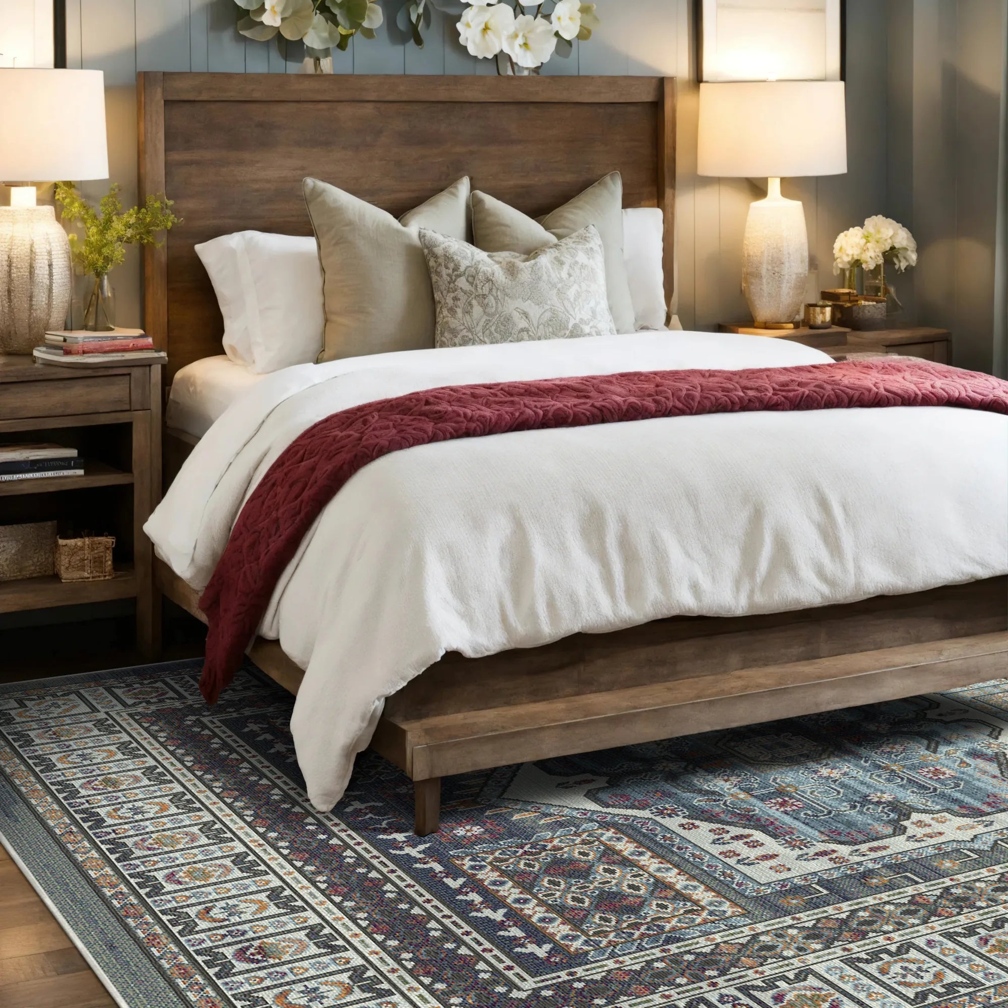 Samarkand Night Ethnic Medallion Rug