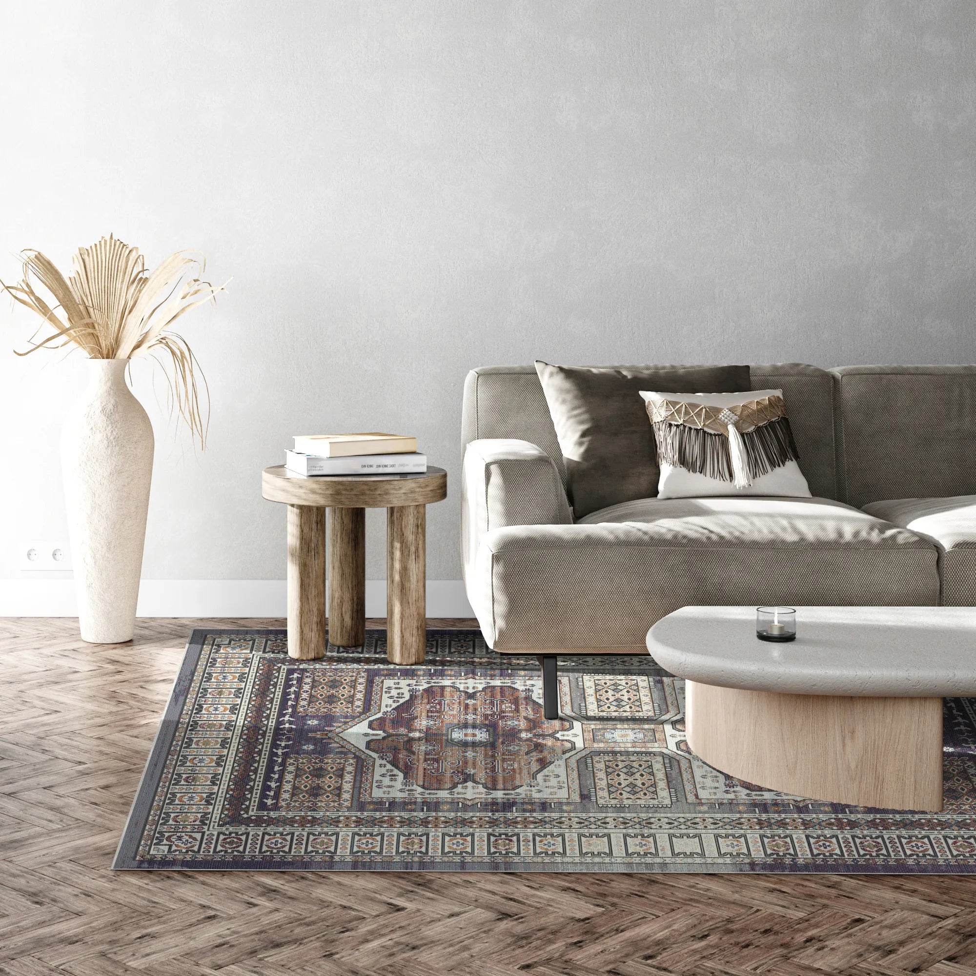 Samarkand Amber Ethnic Medallion Rug