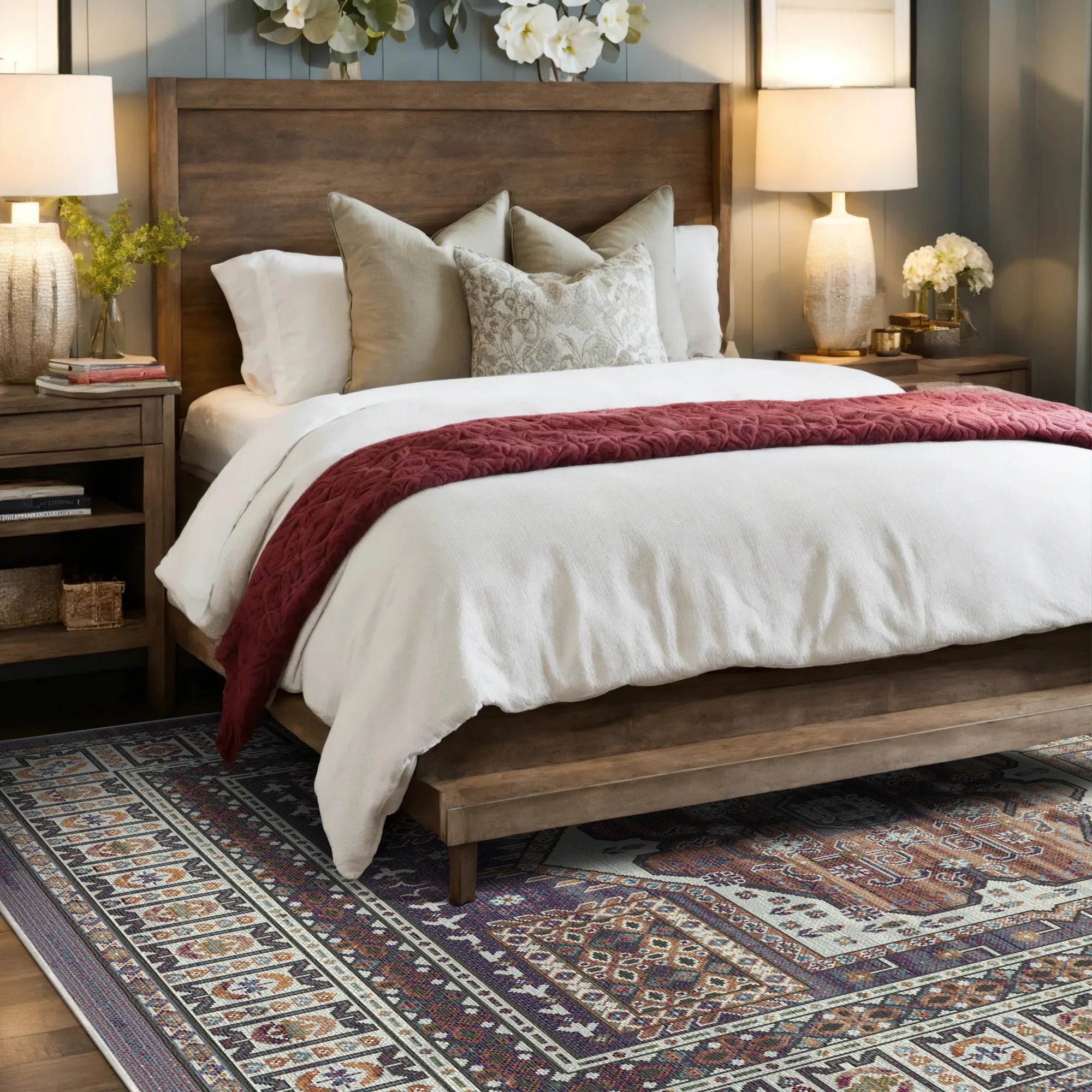 Samarkand Amber Ethnic Medallion Rug