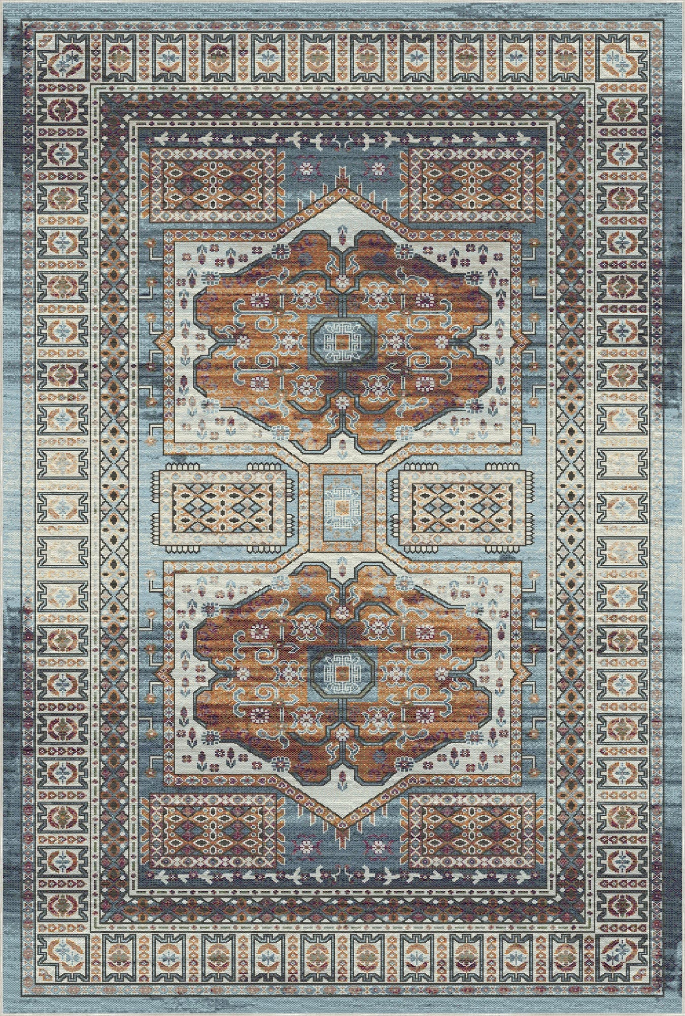 Samarkand Oasis Ethnic Medallion Rug