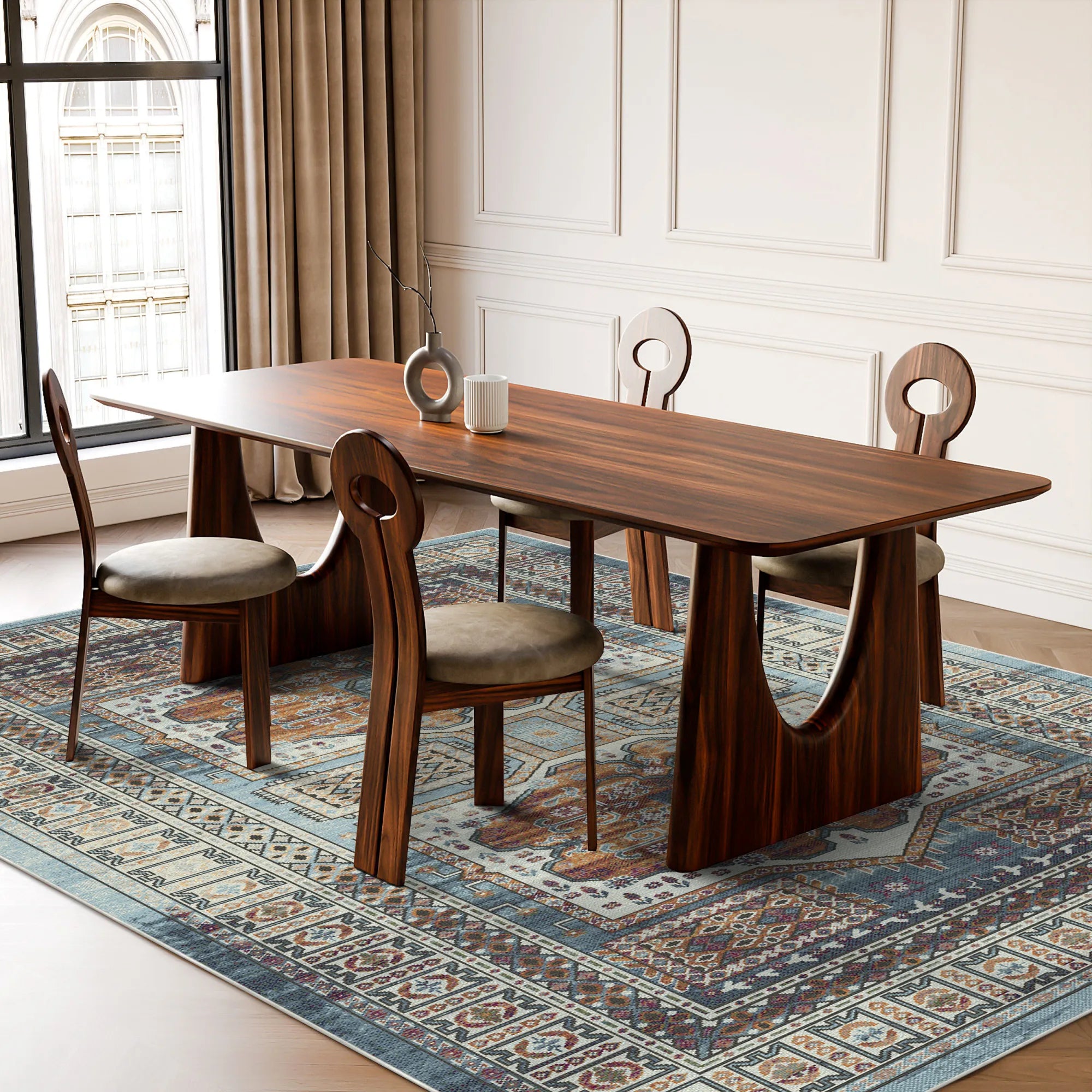 Samarkand Oasis Ethnic Medallion Rug