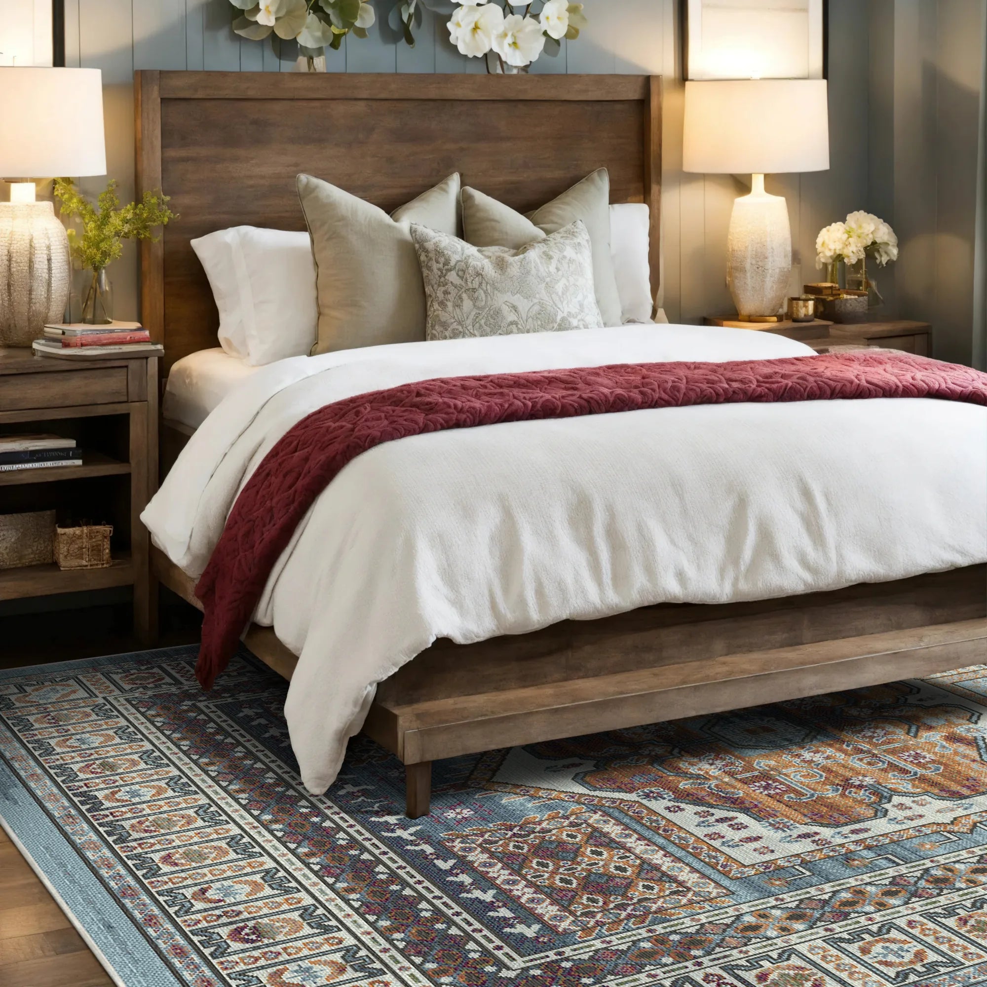 Samarkand Oasis Ethnic Medallion Rug