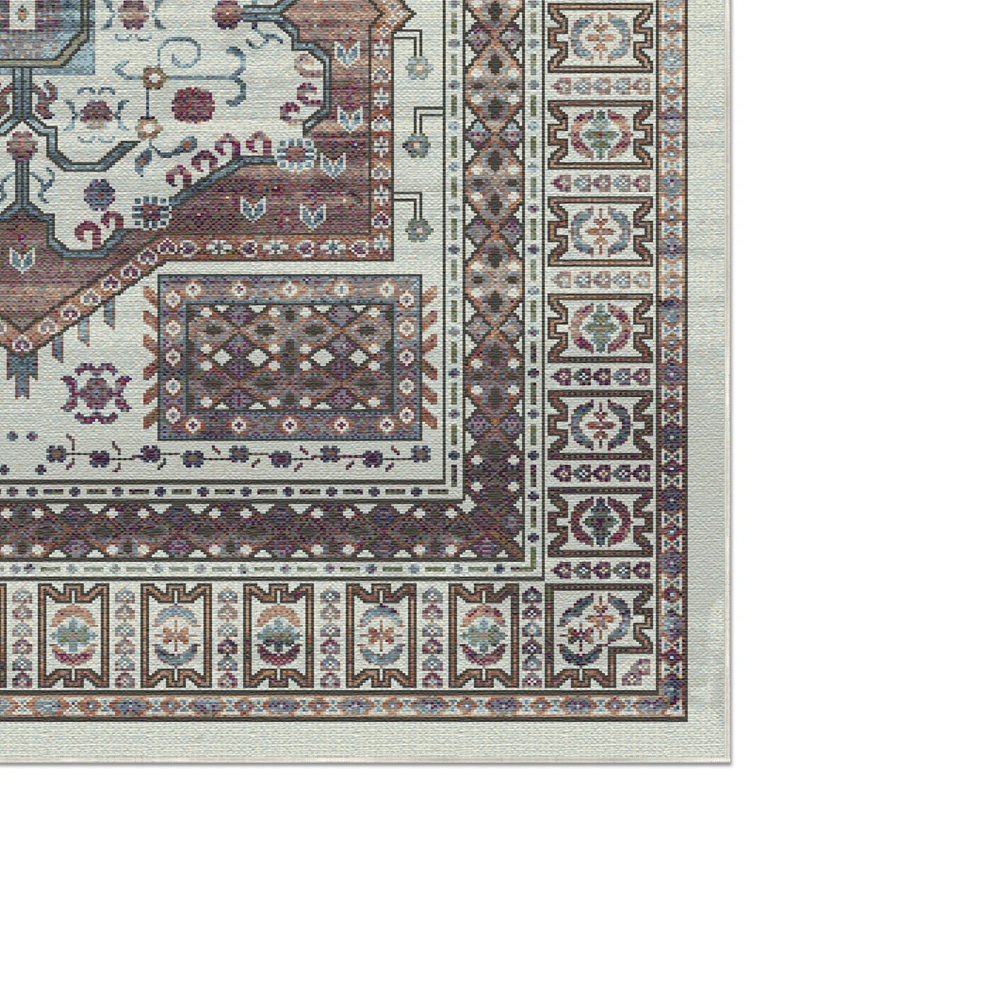 Samarkand Ivory Ethnic Medallion Rug