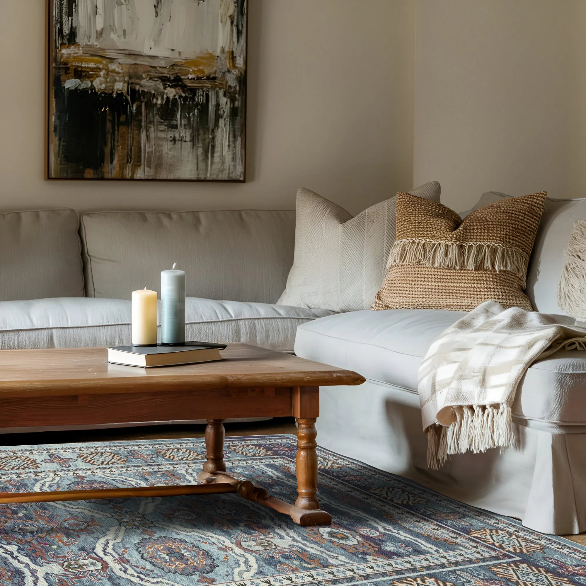 Kashgar Moon Tribal Rosette Rug