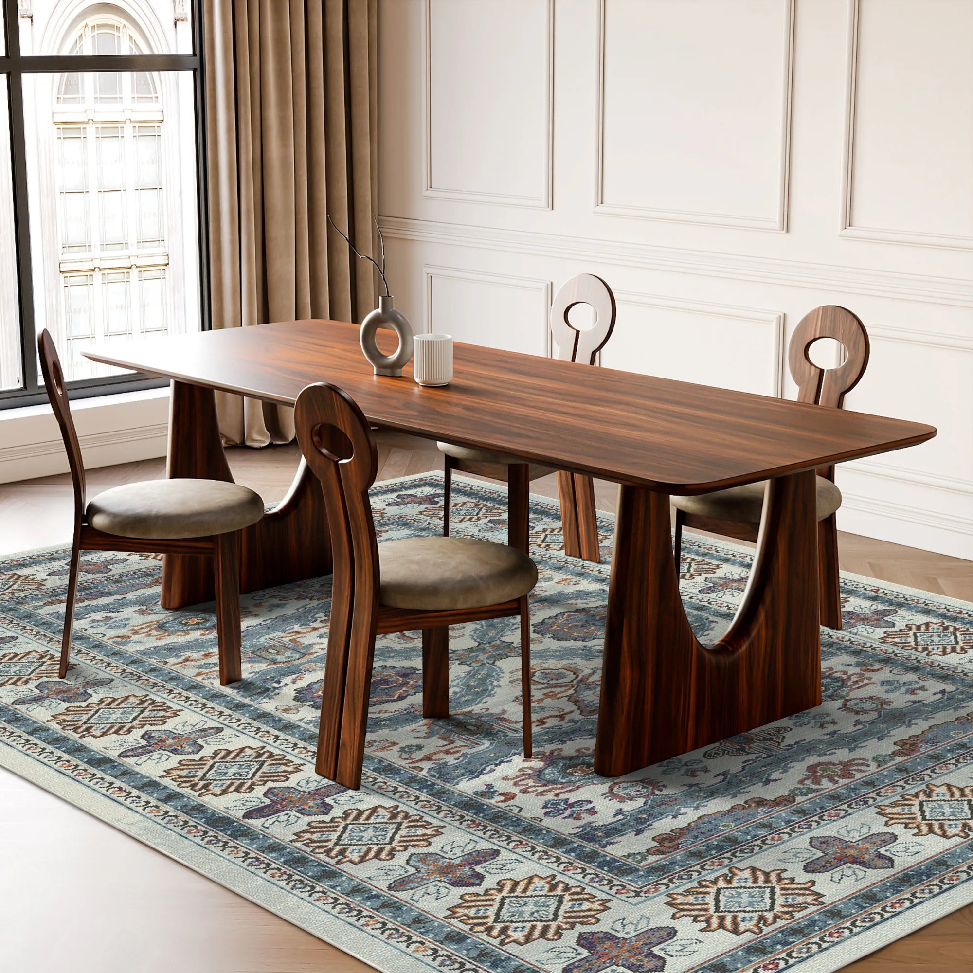 Kashgar Aura Tribal Rosette Rug