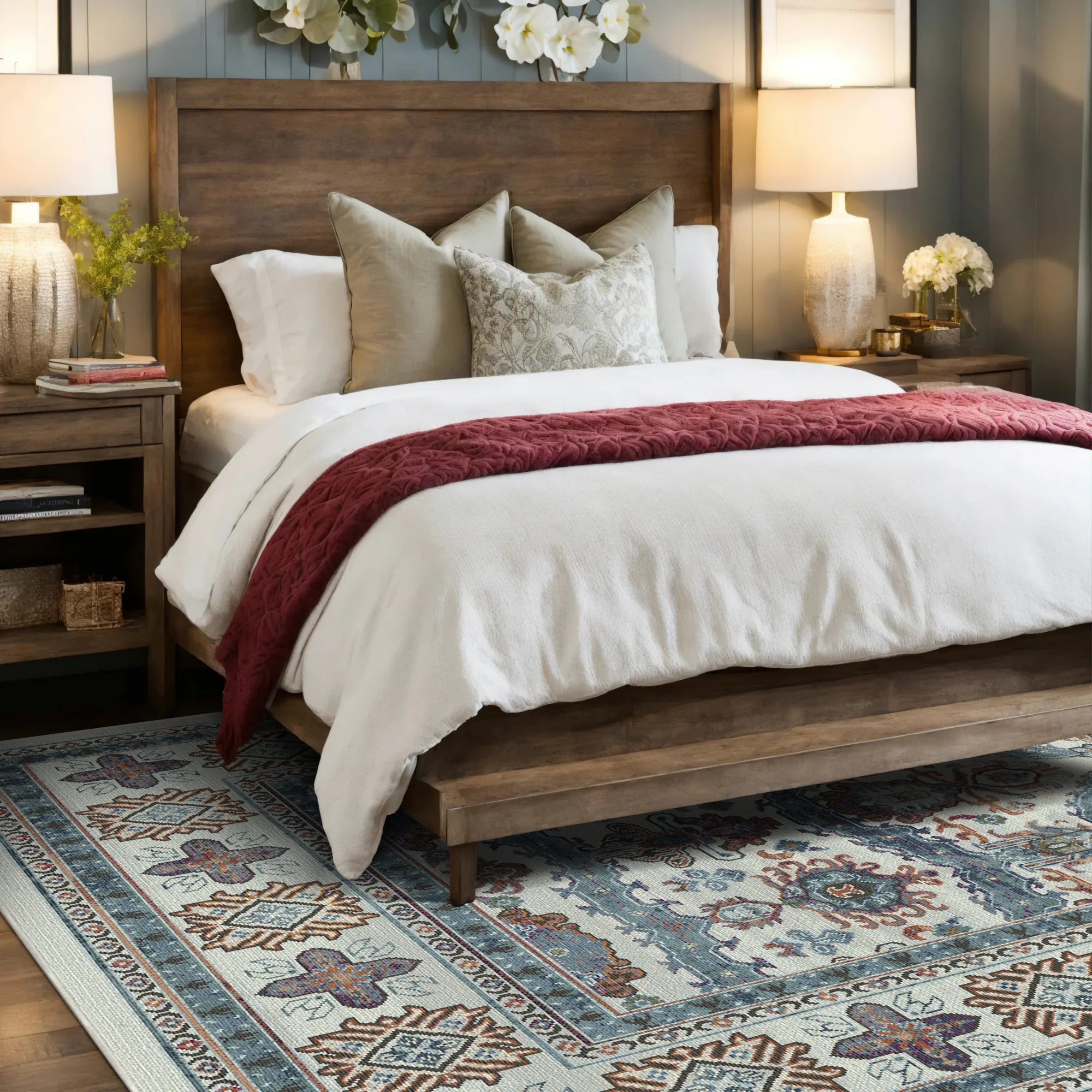 Kashgar Aura Tribal Rosette Rug