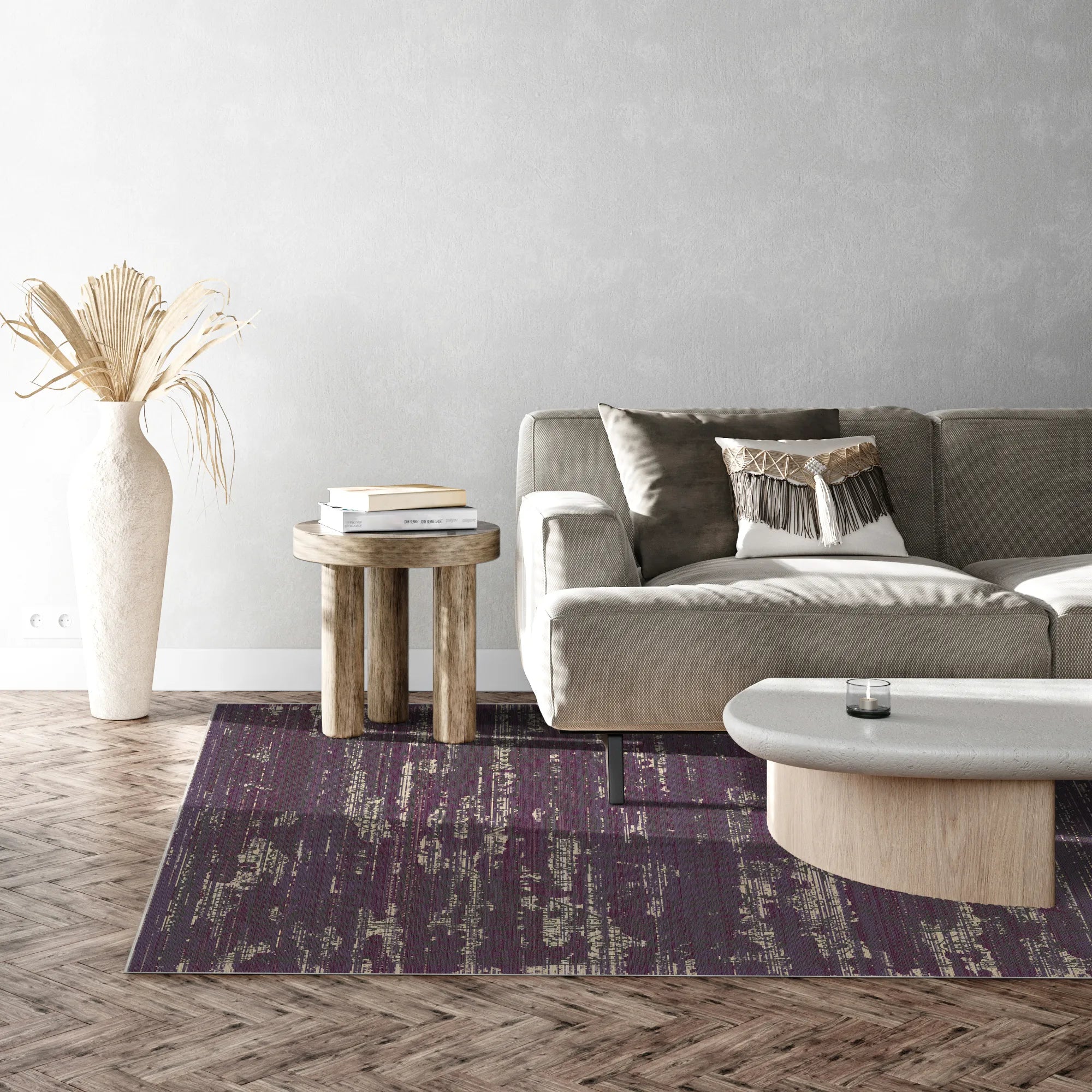 Mystic Glitch Abstract Textural Rug