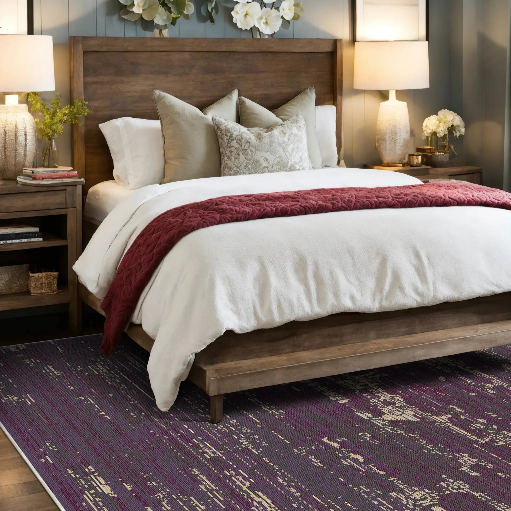 Mystic Glitch Abstract Textural Rug