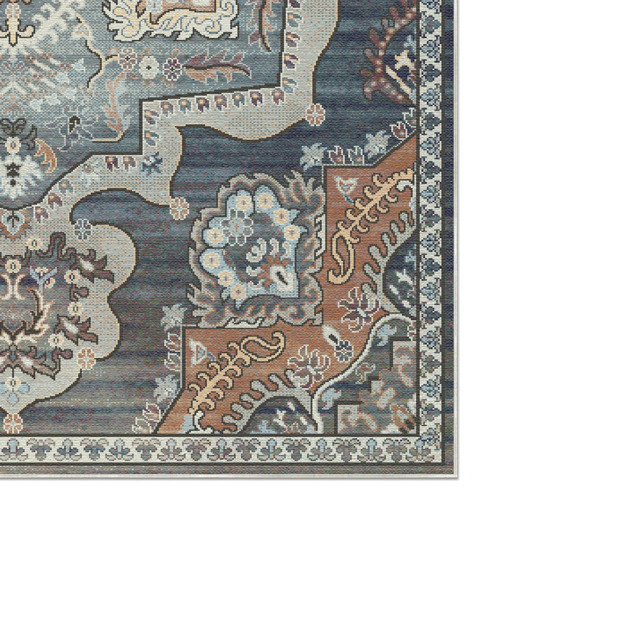 Sultanic Azure Royal Medallion Rug