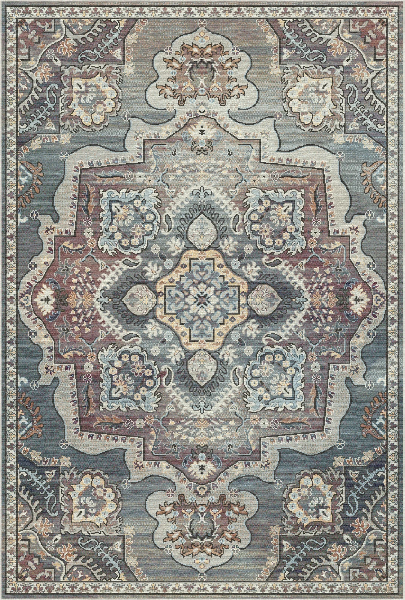 Sultanic Rose Royal Medallion Rug