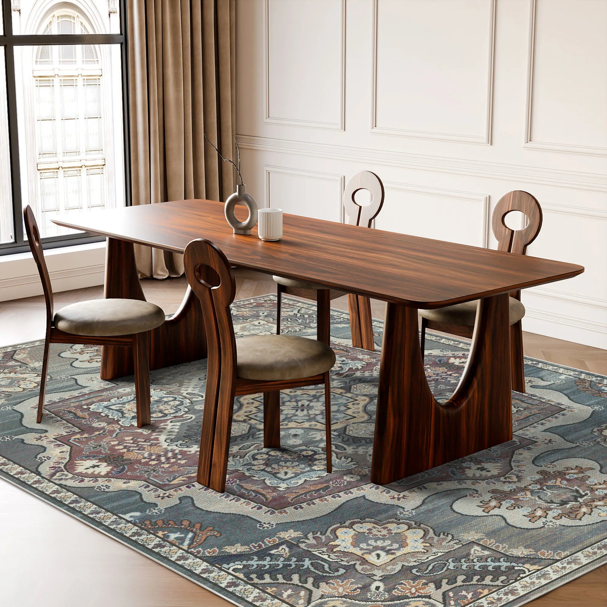 Sultanic Rose Royal Medallion Rug