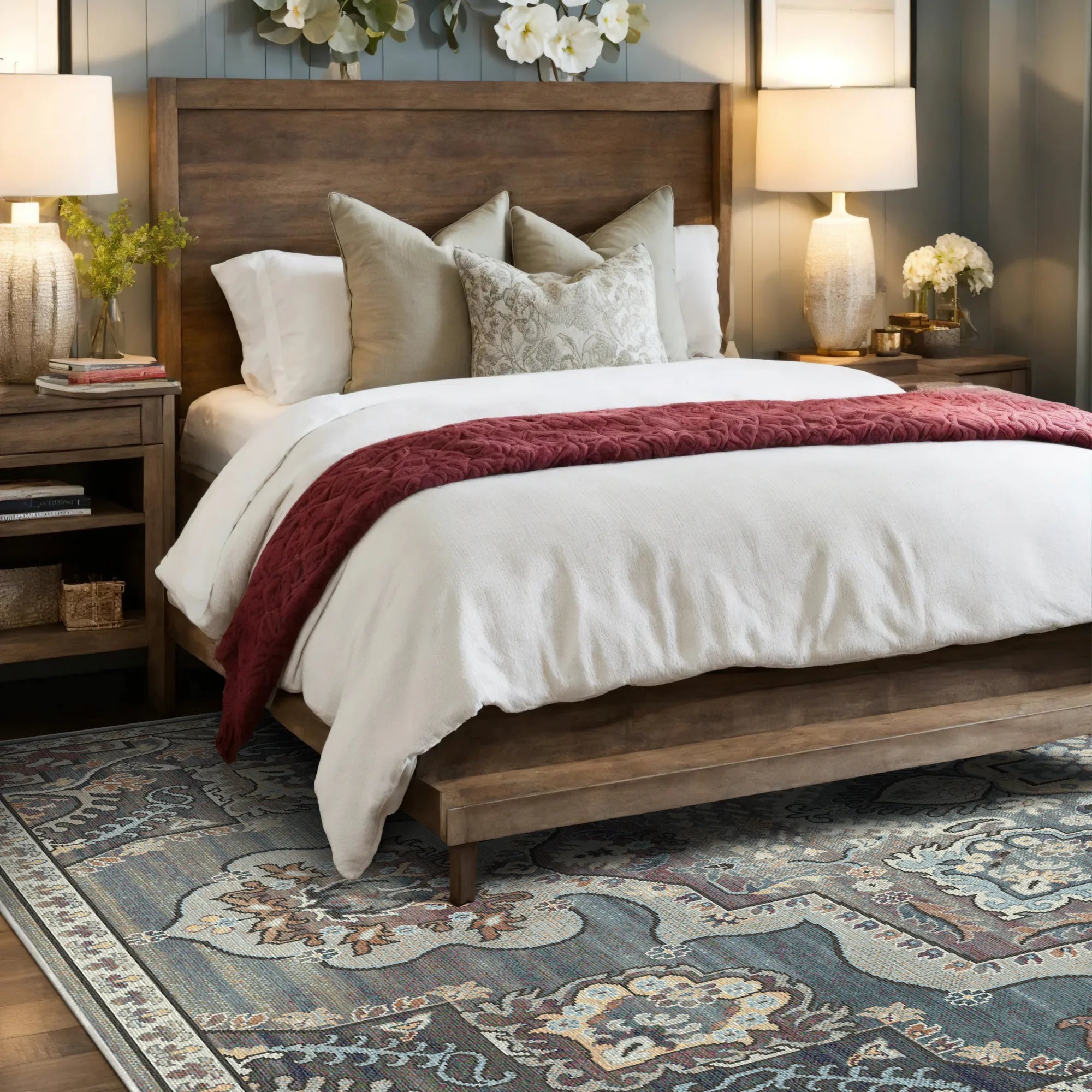 Sultanic Rose Royal Medallion Rug