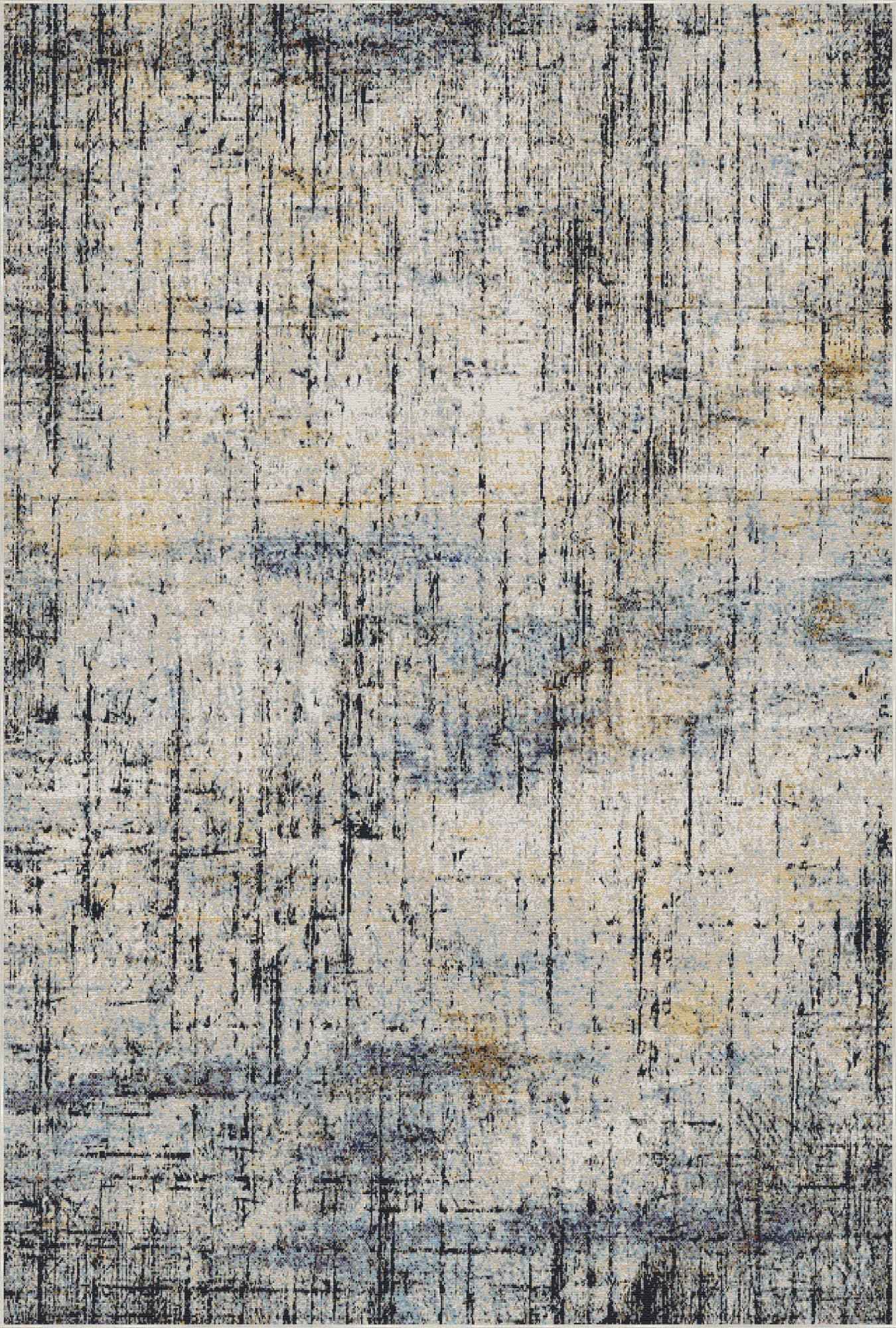 Vintage Blue Floral Trellis Rug