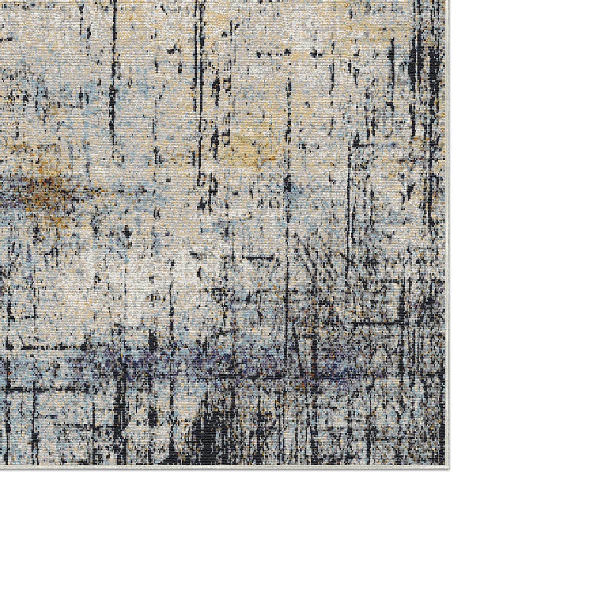 Vintage Blue Floral Trellis Rug