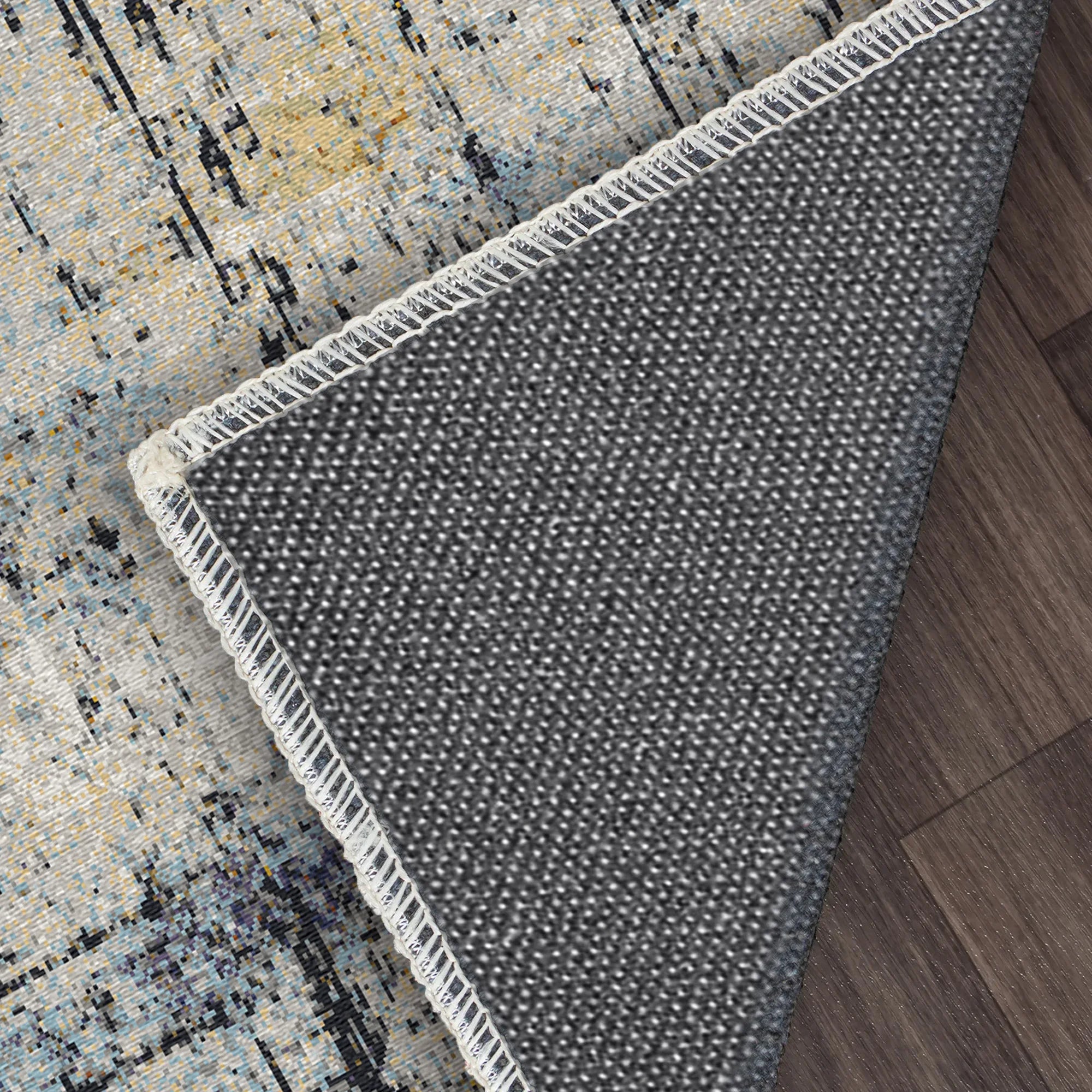 Vintage Blue Floral Trellis Rug