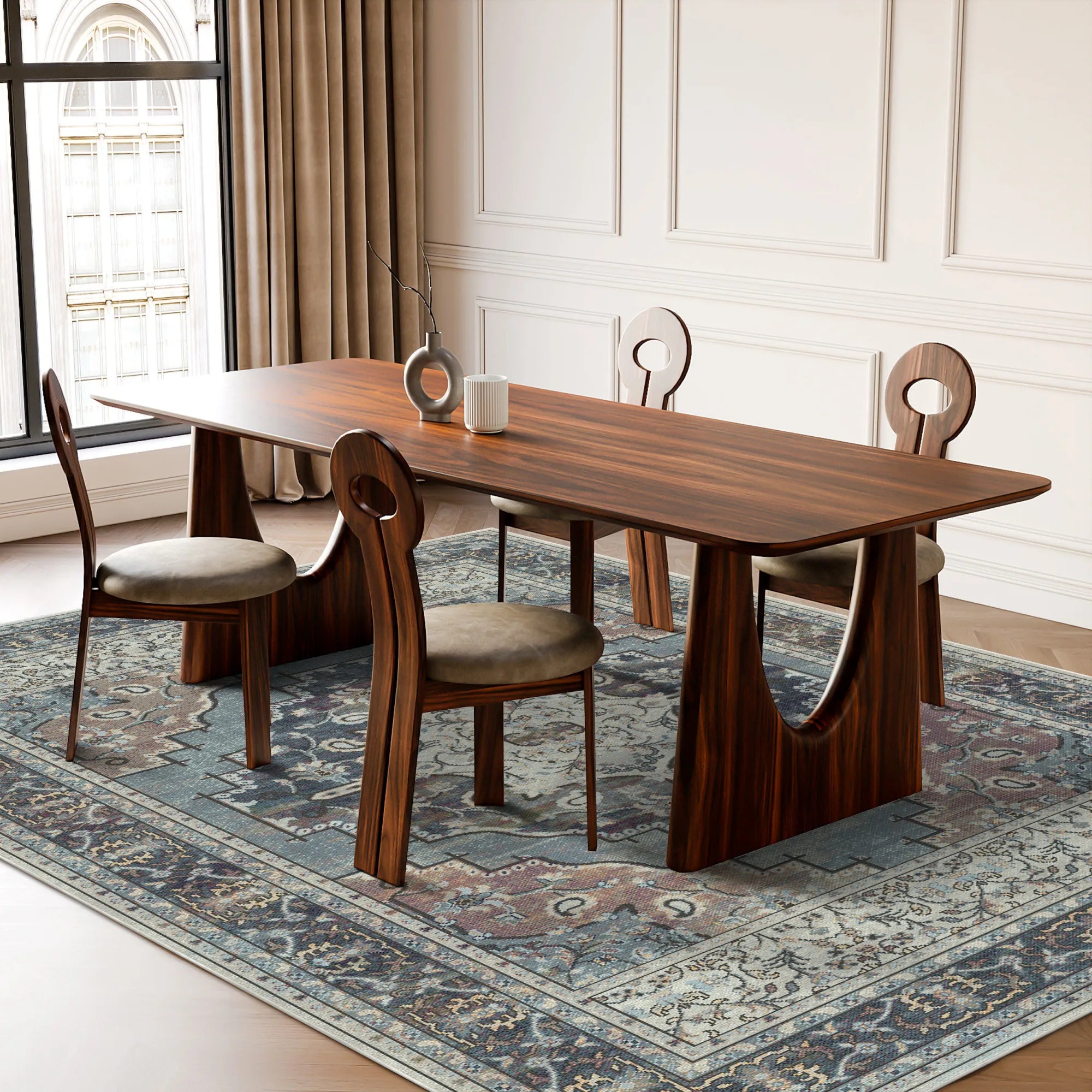 Loom Azure Paisley Floral Rug