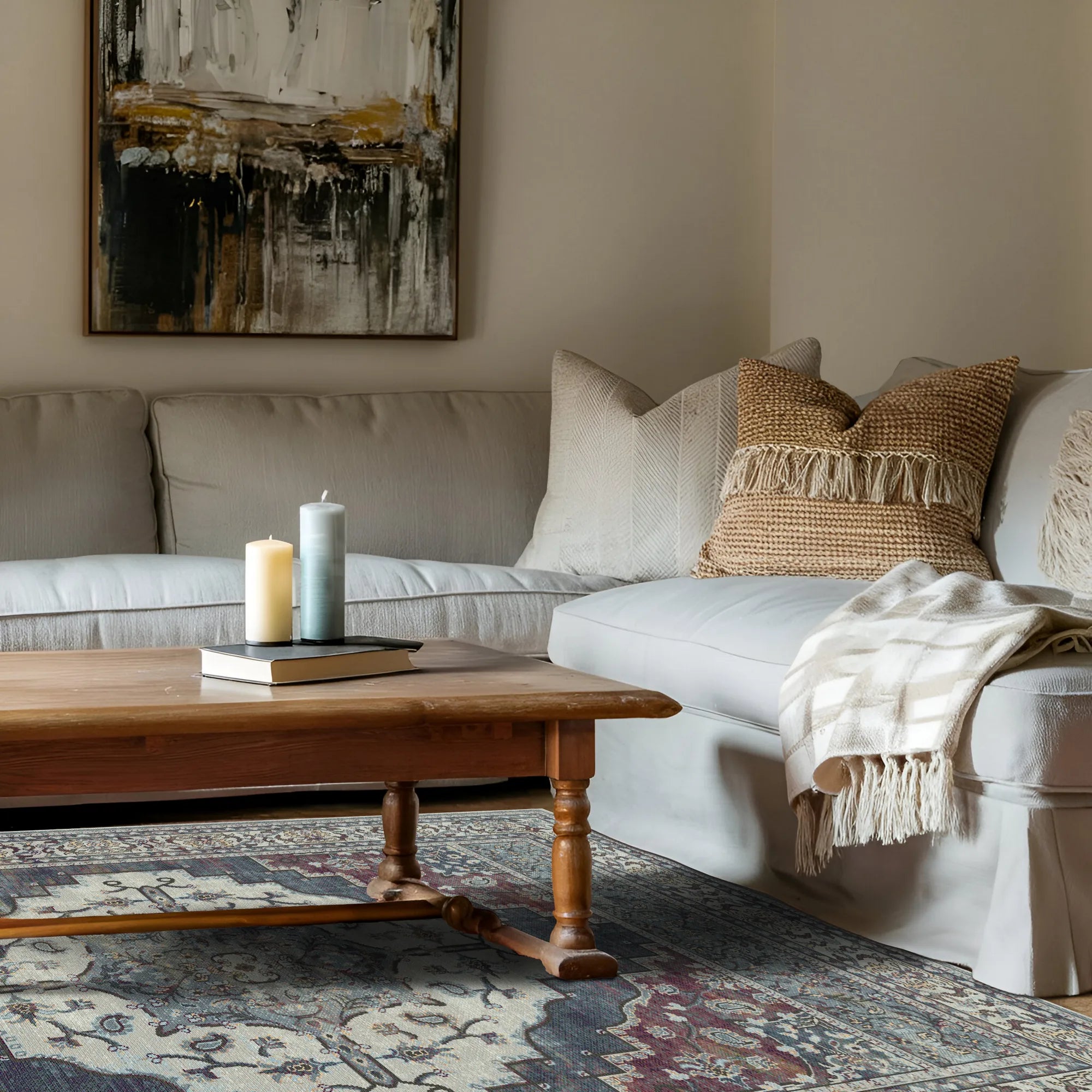 Loom Slate Paisley Floral Rug