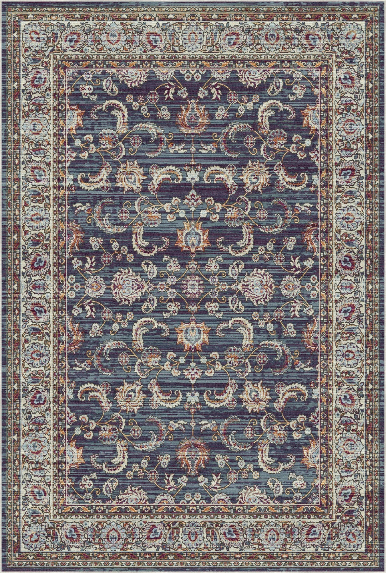 Royal Vine Indigo Floral Rug